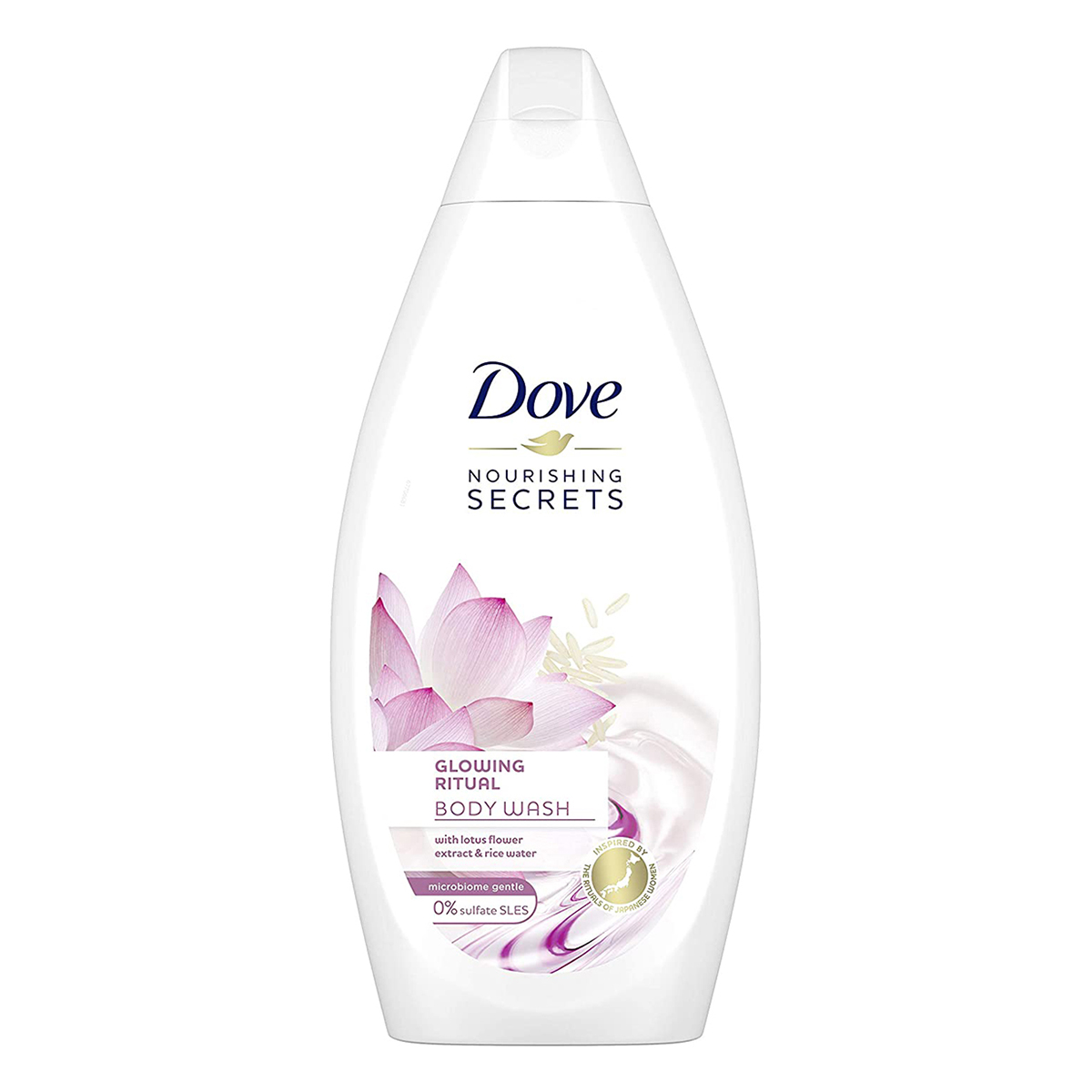 Dove Glowing Ritual Body Wash 500 ml | Lotus Flower Extract & Rice Water | Cleanses Skin | For Glowing Skin | Microbiome Gentle Tcehnology, Pack of 1 Dove Glowing Ritual Body Wash 500 ml | Lotus Flower Extract & Rice Water | Cleanses Skin | For Glowing Skin | Microbiome Gentle Tcehnology, Pack of 1