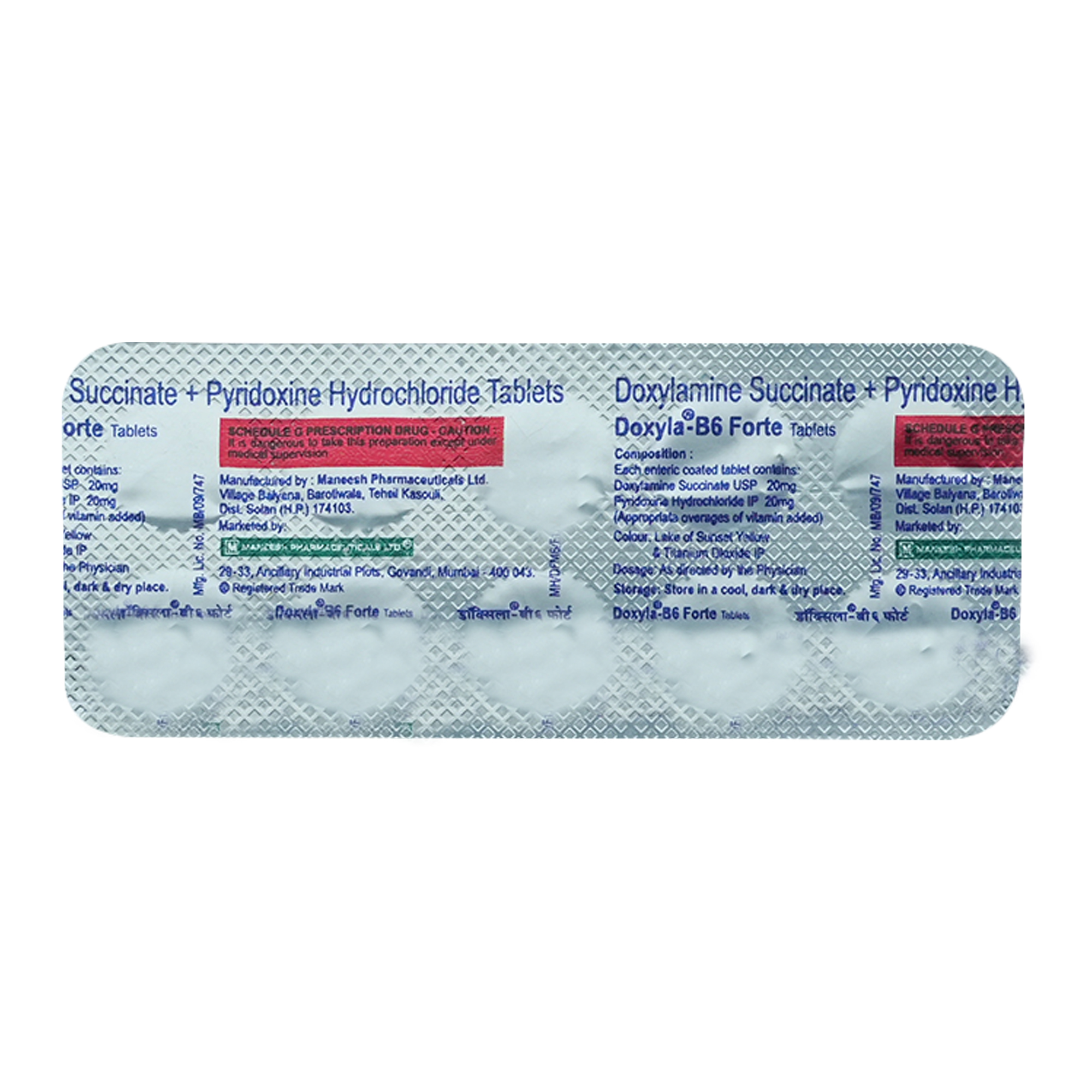 Doxyla B6 Forte Tablet 10's, Pack of 10 TABLETS Doxyla B6 Forte Tablet 10's, Pack of 10 TABLETS