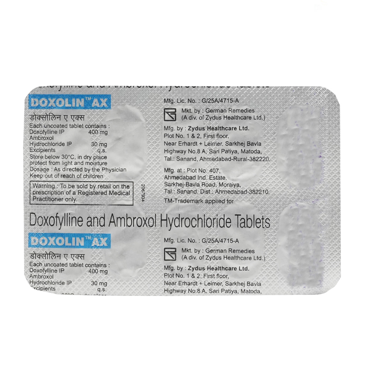 Buy Doxolin AX Tablet 10's Online