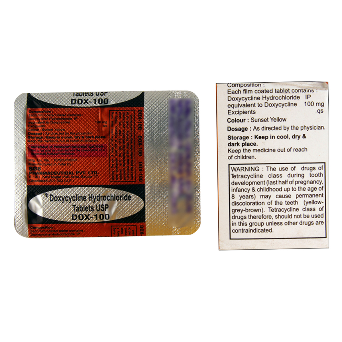 Dox-100 Tablet 8's, Pack of 8 TABLETS Dox-100 Tablet 8's, Pack of 8 TABLETS