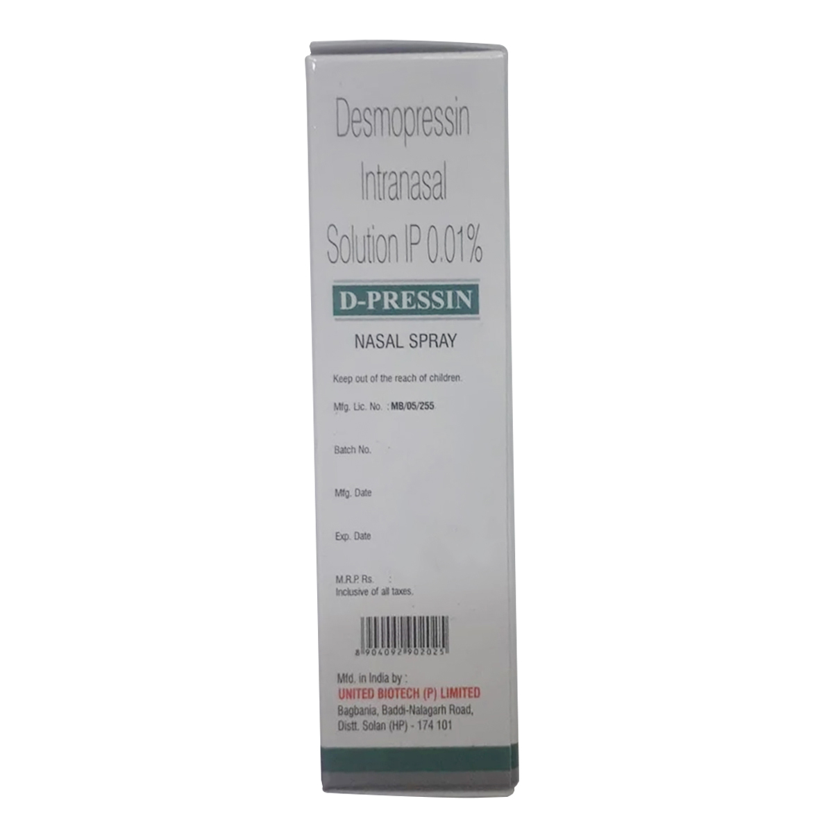 D-Pressin Nasal Spray 5 ml, Pack of 1 Nasal Spray D-Pressin Nasal Spray 5 ml, Pack of 1 Nasal Spray