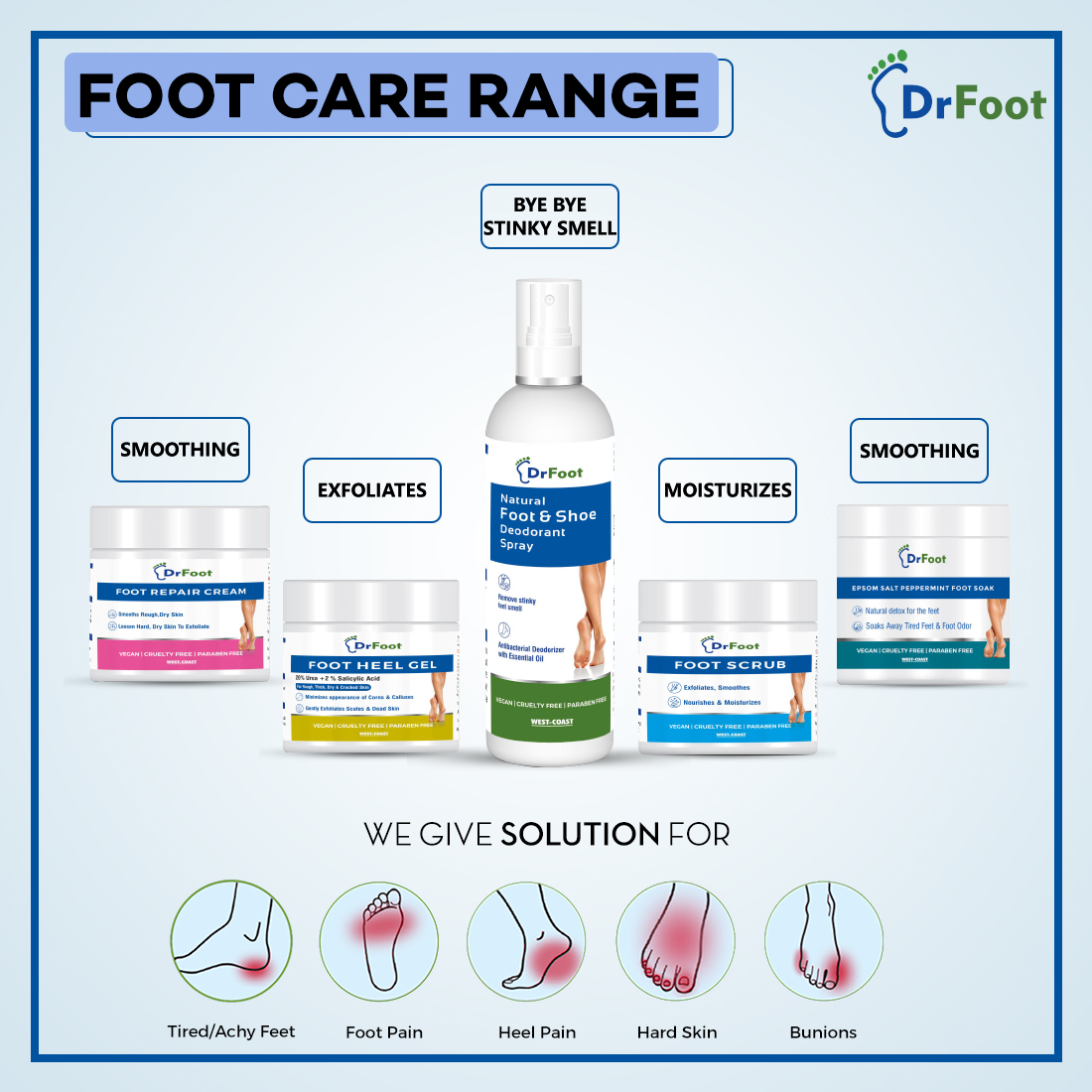 Dr Foot Natural Foot & Shoe Deodorant Spray 100 ml | With Essential Oils | Removes Feet Odour | For All Skin Type, Pack of 1 Dr Foot Natural Foot & Shoe Deodorant Spray 100 ml | With Essential Oils | Removes Feet Odour | For All Skin Type, Pack of 1