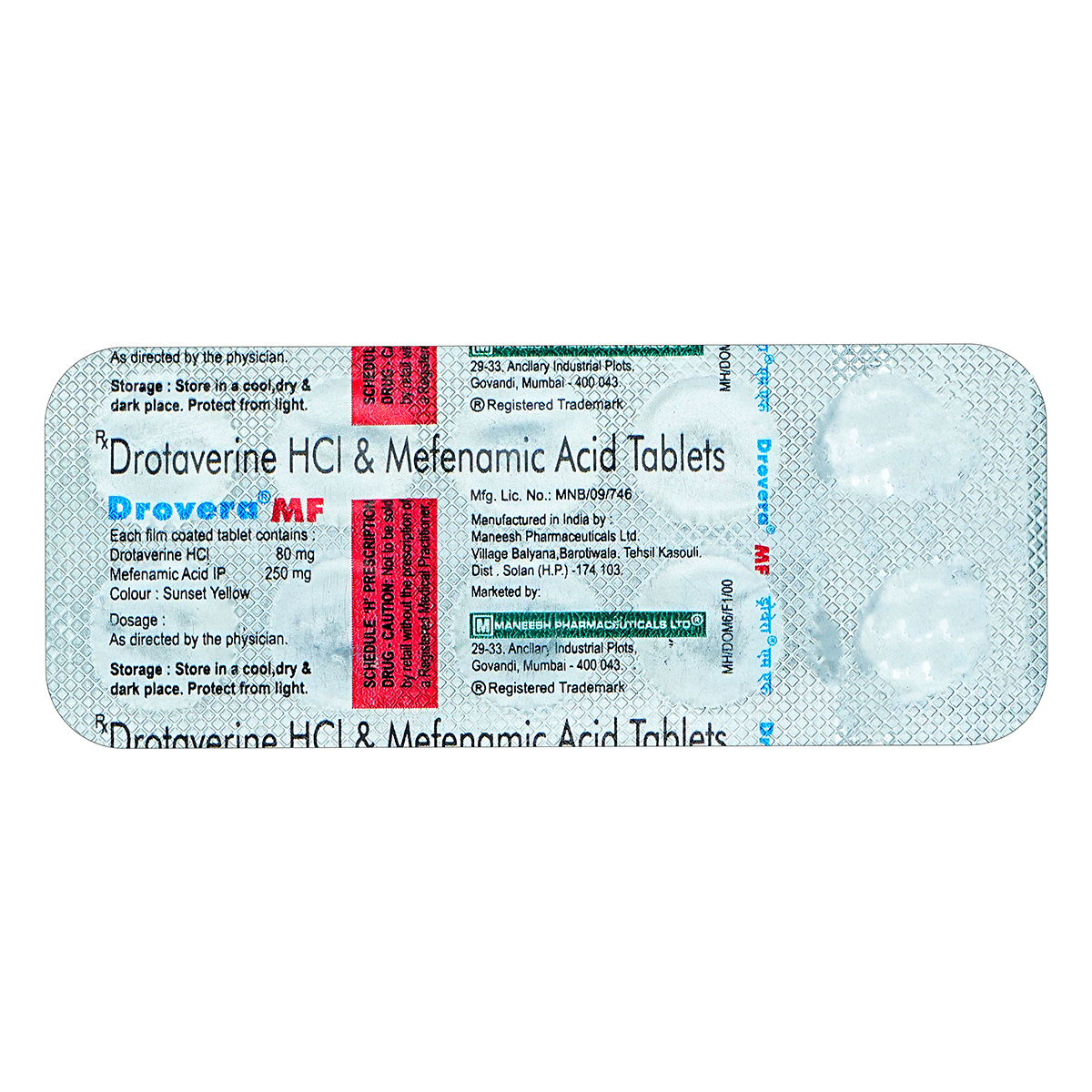 Drovera MF Tablet 10's, Pack of 10 TABLETS Drovera MF Tablet 10's, Pack of 10 TABLETS