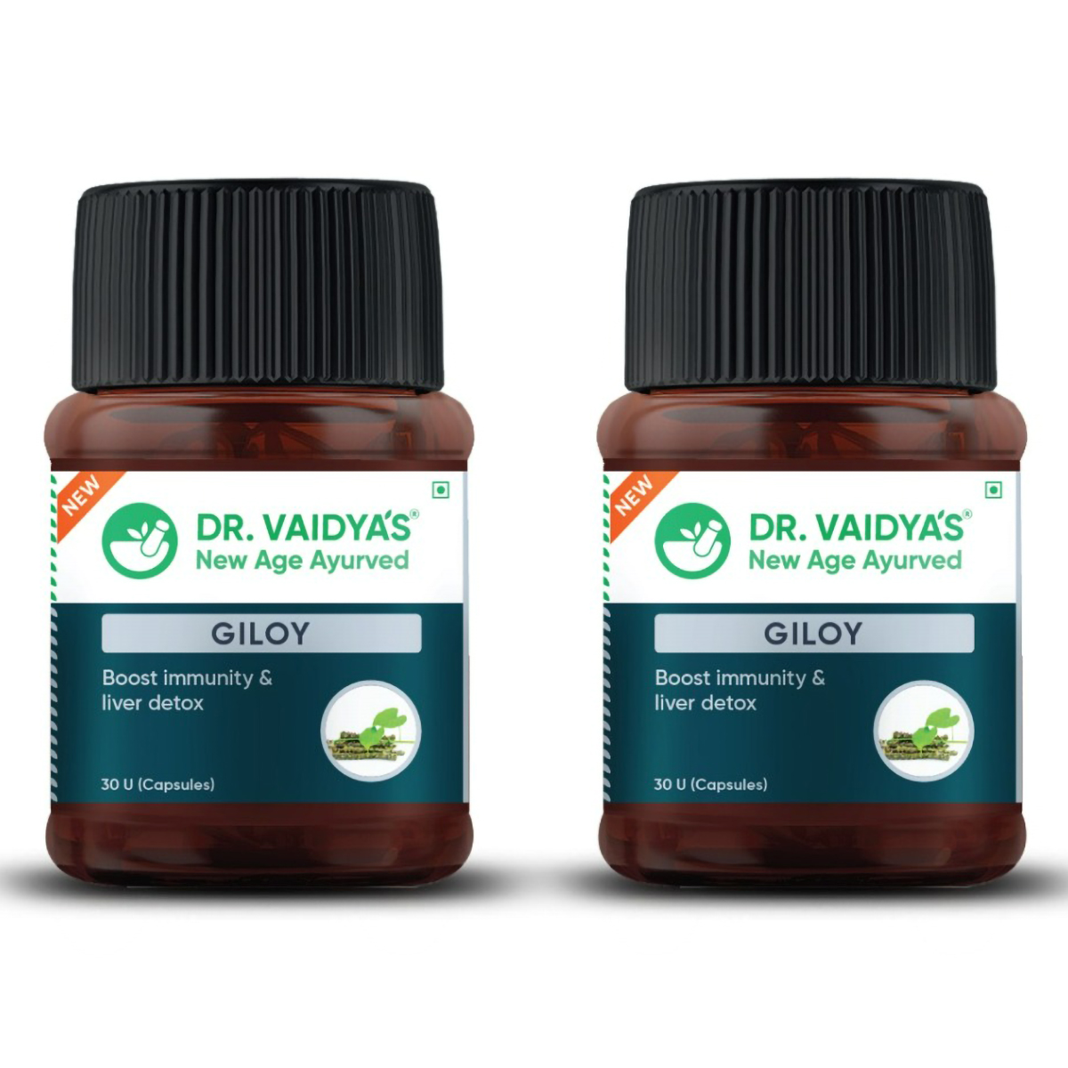 Dr. Vaidya's Giloy Immunity Enhancer, 60 Capsules (2 x 30 Capsules), Pack of 1 Dr. Vaidya's Giloy Immunity Enhancer, 60 Capsules (2 x 30 Capsules), Pack of 1