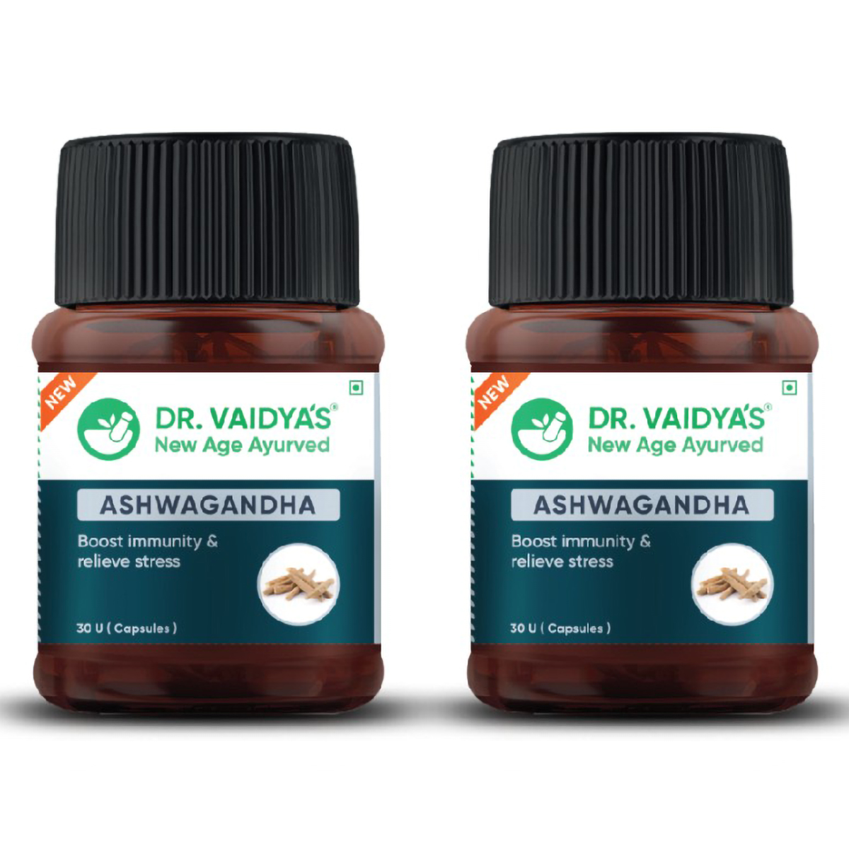 Dr. Vaidya's Ashwagandha Immunity Enhancer, 60 Capsules (2 x 30 Capsules), Pack of 1