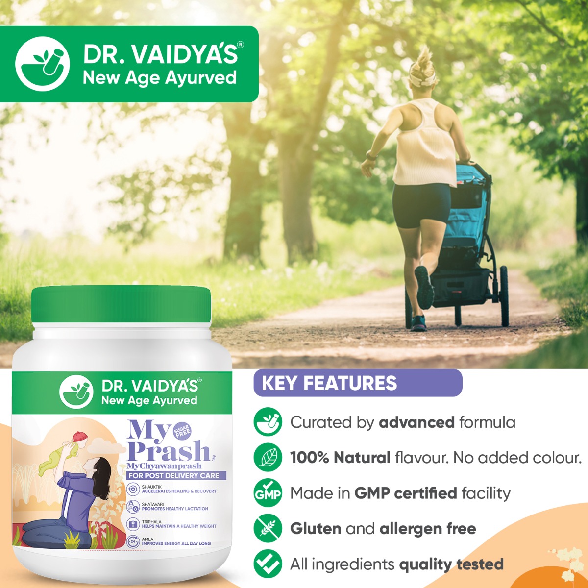 DR. Vaidya's My Prash Chyawanprash for Post Delivery Care, 500 gm, Pack of 1 DR. Vaidya's My Prash Chyawanprash for Post Delivery Care, 500 gm, Pack of 1
