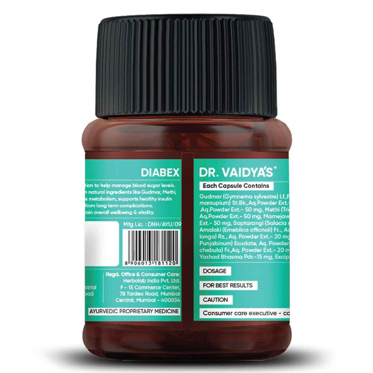 Dr. Vaidya's Diabex, 30 Capsules, Pack of 1 Dr. Vaidya's Diabex, 30 Capsules, Pack of 1