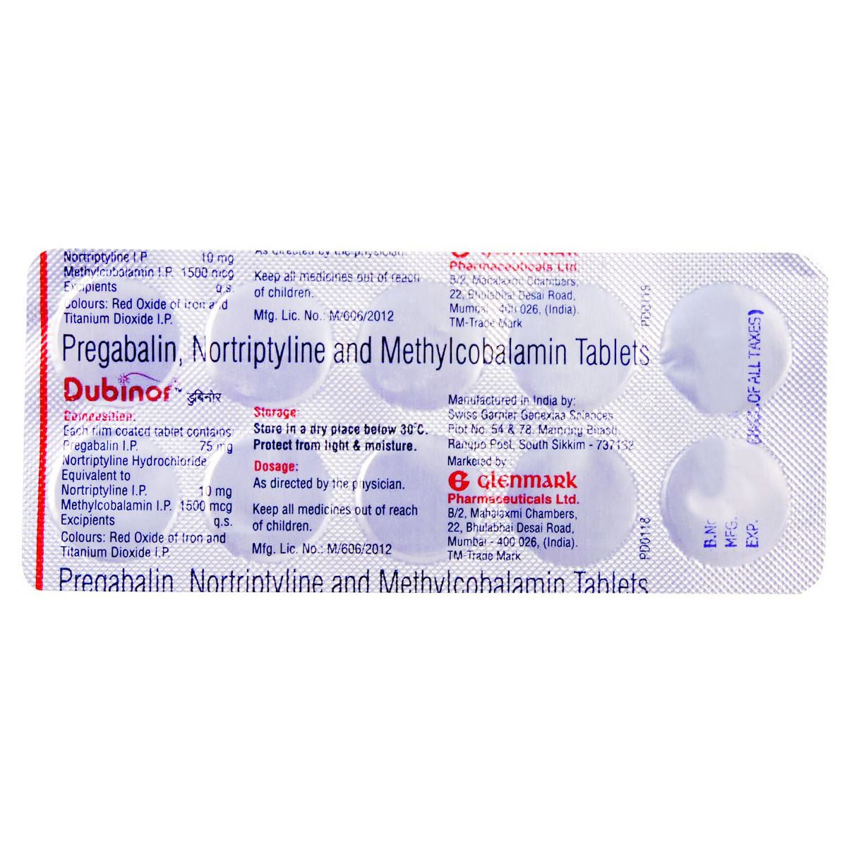 Dubinor Tablet 10's, Pack of 10 TABLETS Dubinor Tablet 10's, Pack of 10 TABLETS