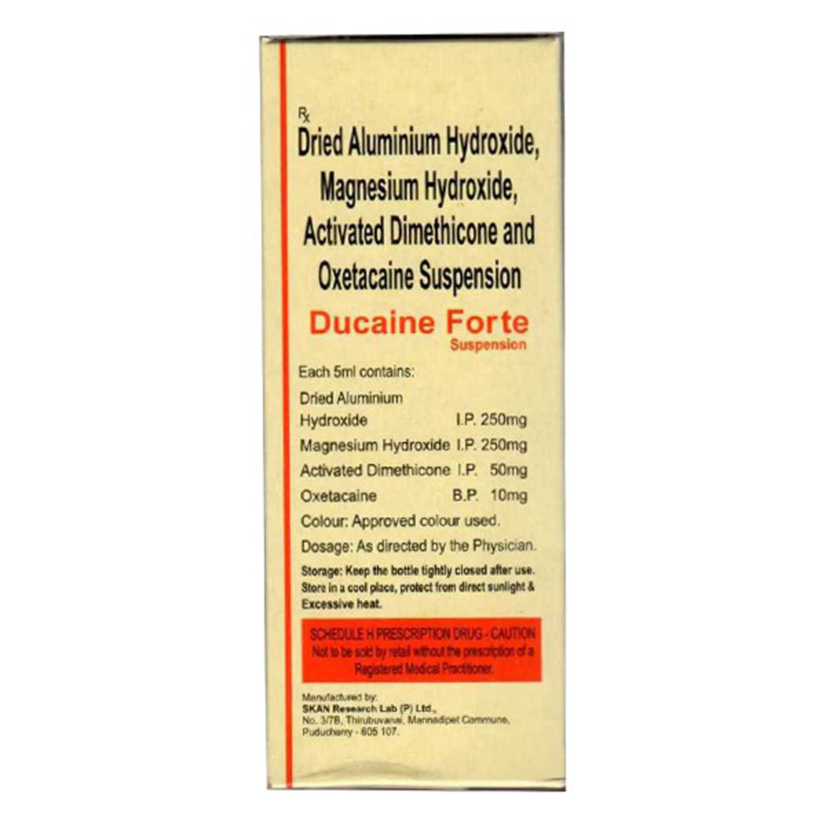 Ducaine Forte SF Suspension 120 ml, Pack of 1 Ducaine Forte SF Suspension 120 ml, Pack of 1