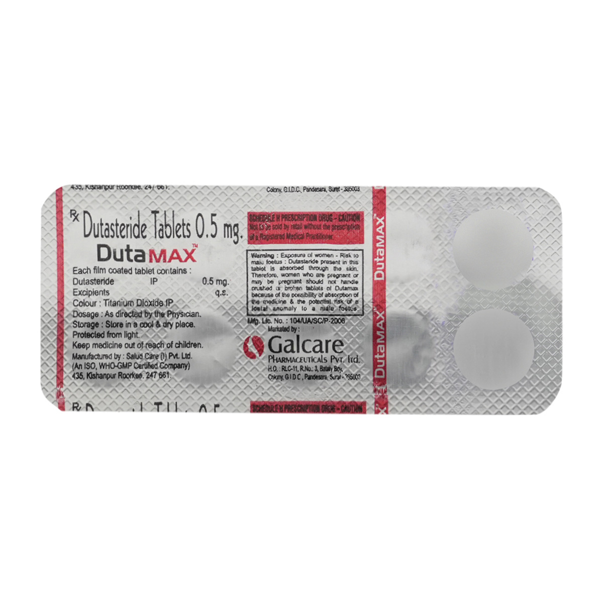 Dutamax Tablet 10's, Pack of 10 TABLETS Dutamax Tablet 10's, Pack of 10 TABLETS