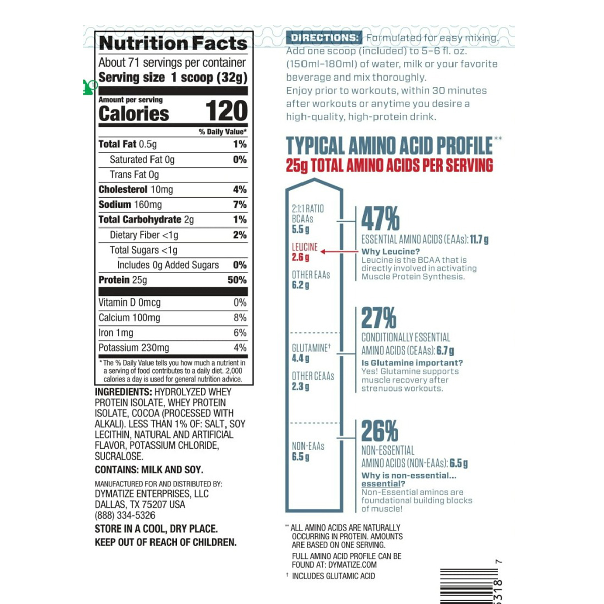 Dymatize Iso-100 Hydrolyzed 100% Whey Protein Isolate Gourmet Chocolate Flavour Powder, 5 lbs, Pack of 1 Dymatize Iso-100 Hydrolyzed 100% Whey Protein Isolate Gourmet Chocolate Flavour Powder, 5 lbs, Pack of 1