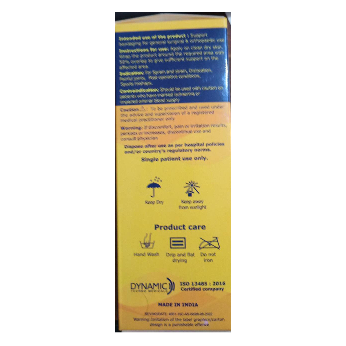 Dynamic crepe Bandage 15 cms, 1 Count, Pack of 1 Dynamic crepe Bandage 15 cms, 1 Count, Pack of 1