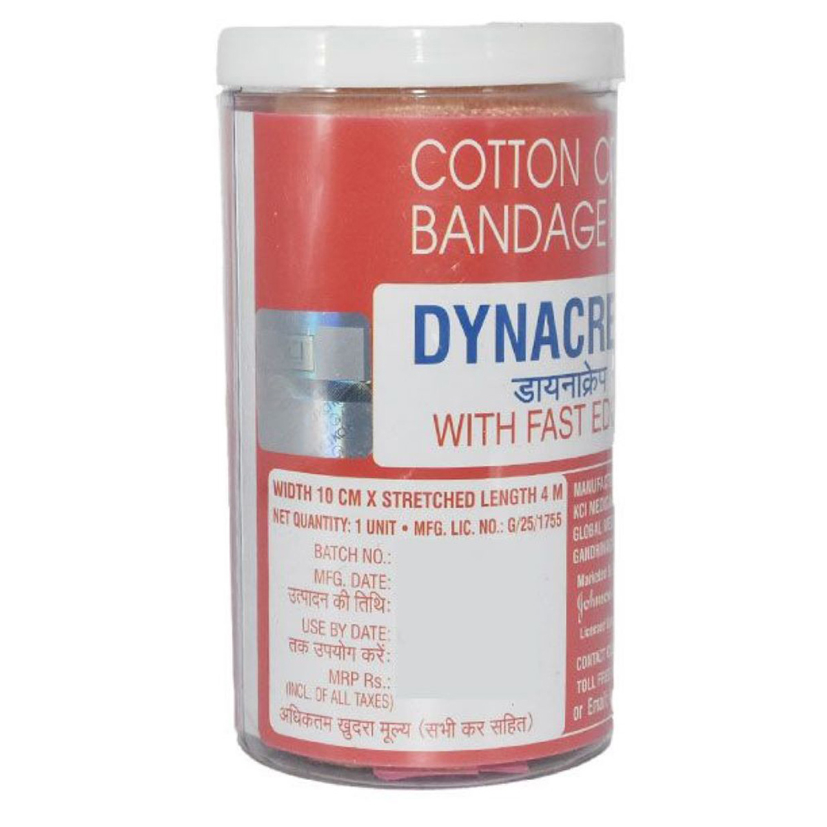 Dynacrepe Cotton Crepe Bandage 10cm x 4m, 1 Count, Pack of 1 Dynacrepe Cotton Crepe Bandage 10cm x 4m, 1 Count, Pack of 1