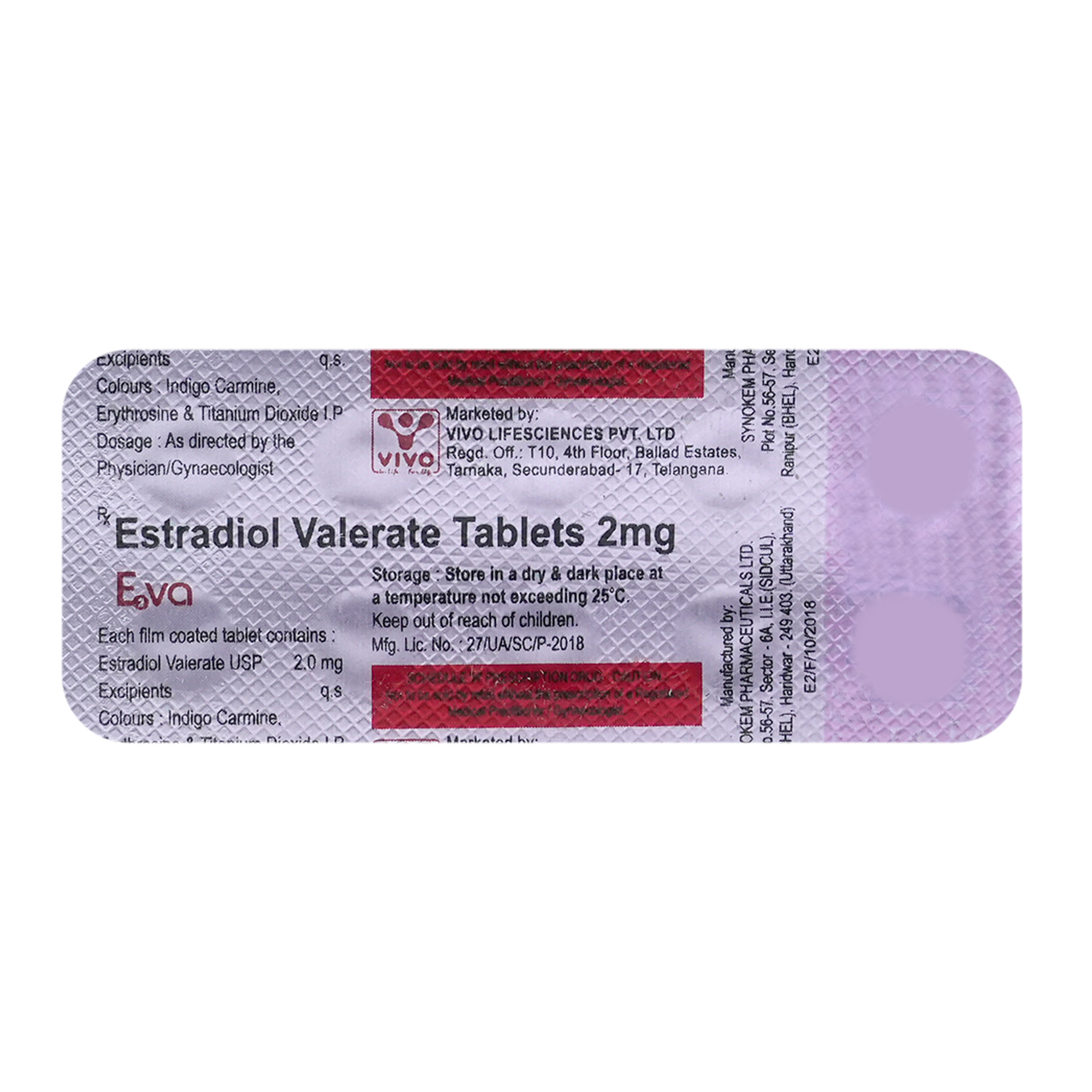 Buy E2va 2 mg Tablet 10's Online