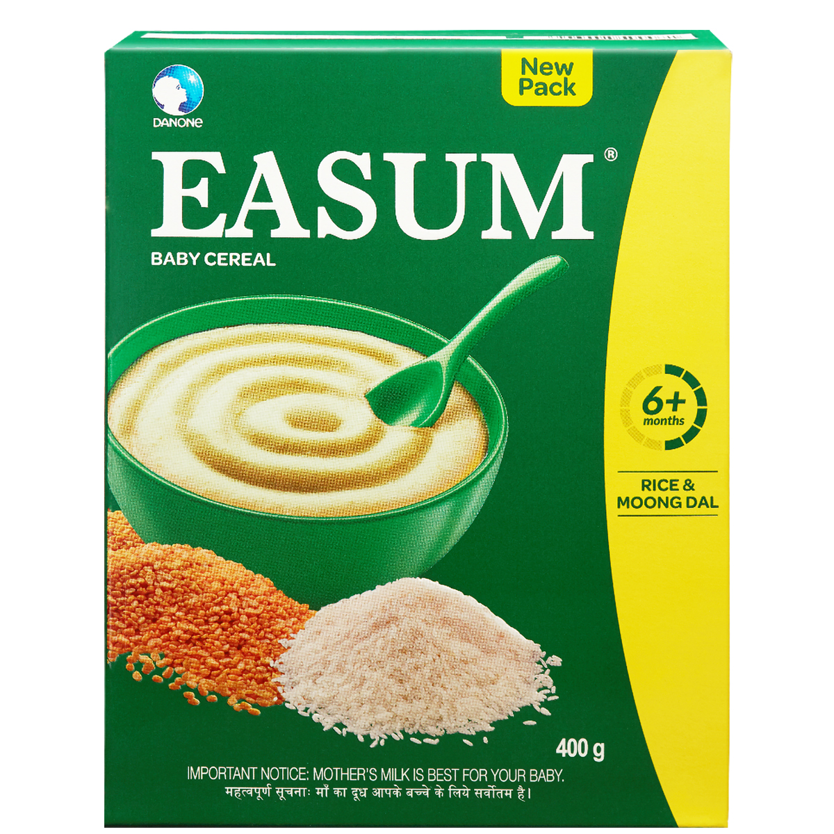 Easum Rice & Moong Dal Baby Cereal, 6 to 24 Months, 400 gm Refill Pack, Pack of 1 Easum Rice & Moong Dal Baby Cereal, 6 to 24 Months, 400 gm Refill Pack, Pack of 1