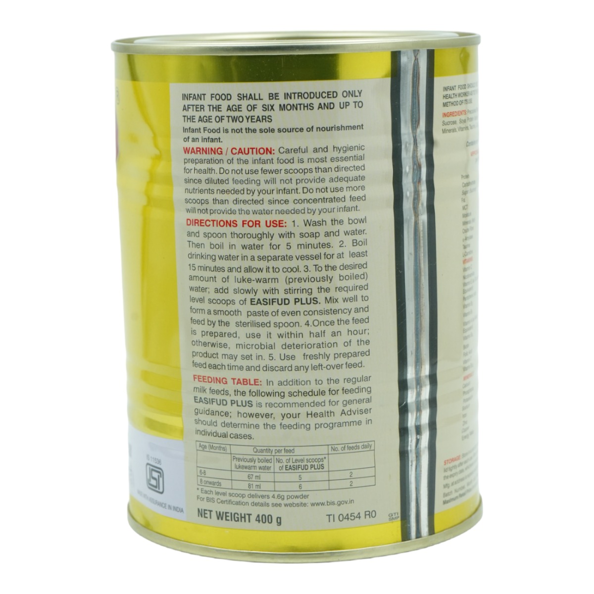 Easifud Plus Rice And Moong Dal Baby Cereal 400 gm, Pack of 1 Easifud Plus Rice And Moong Dal Baby Cereal 400 gm, Pack of 1