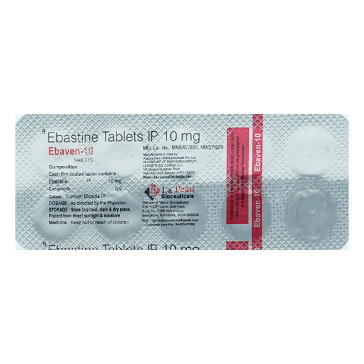 Ebaven-10 Tablet 10's Ebaven-10 Tablet 10's