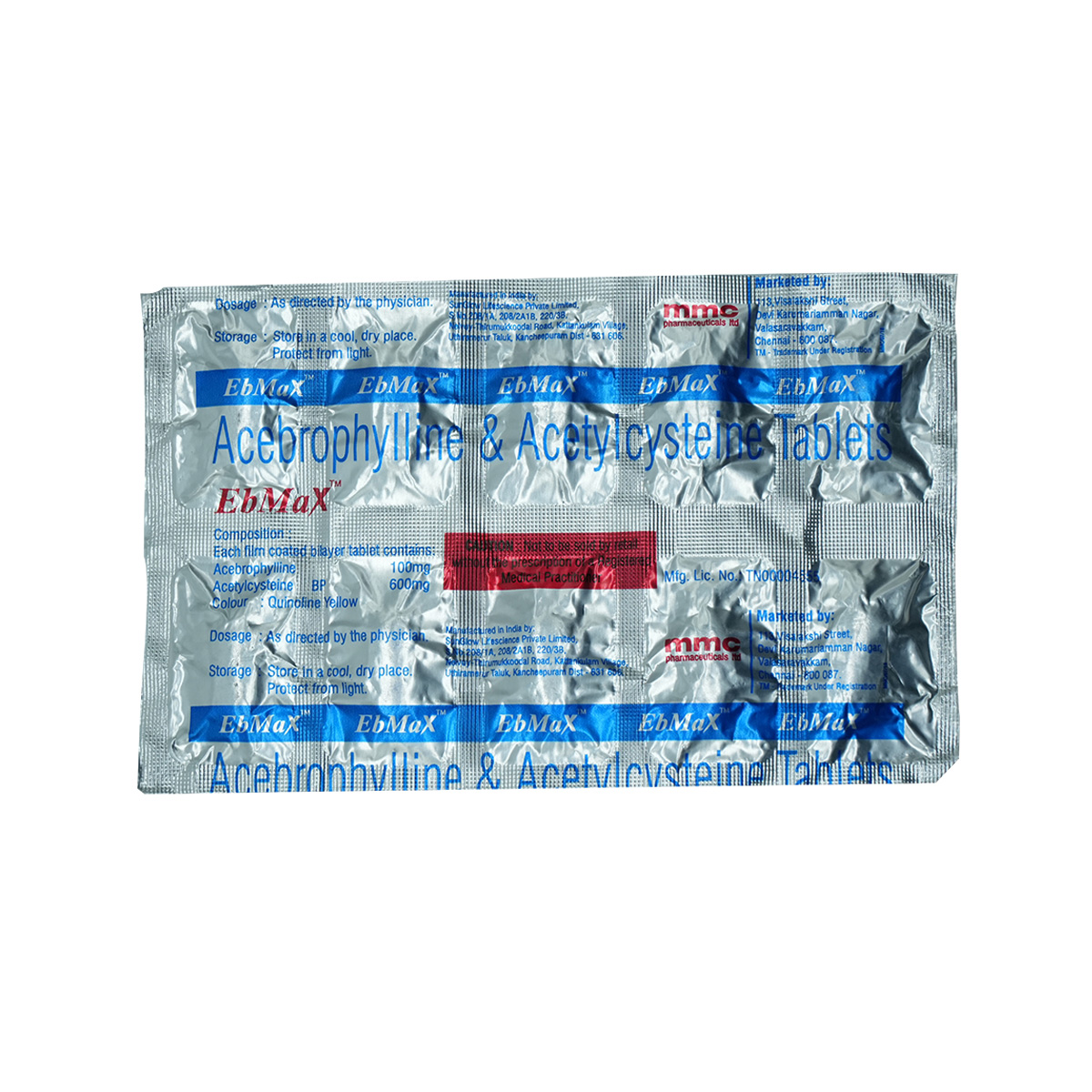 Ebmax Tablet 10's, Pack of 10 TabletS Ebmax Tablet 10's, Pack of 10 TabletS