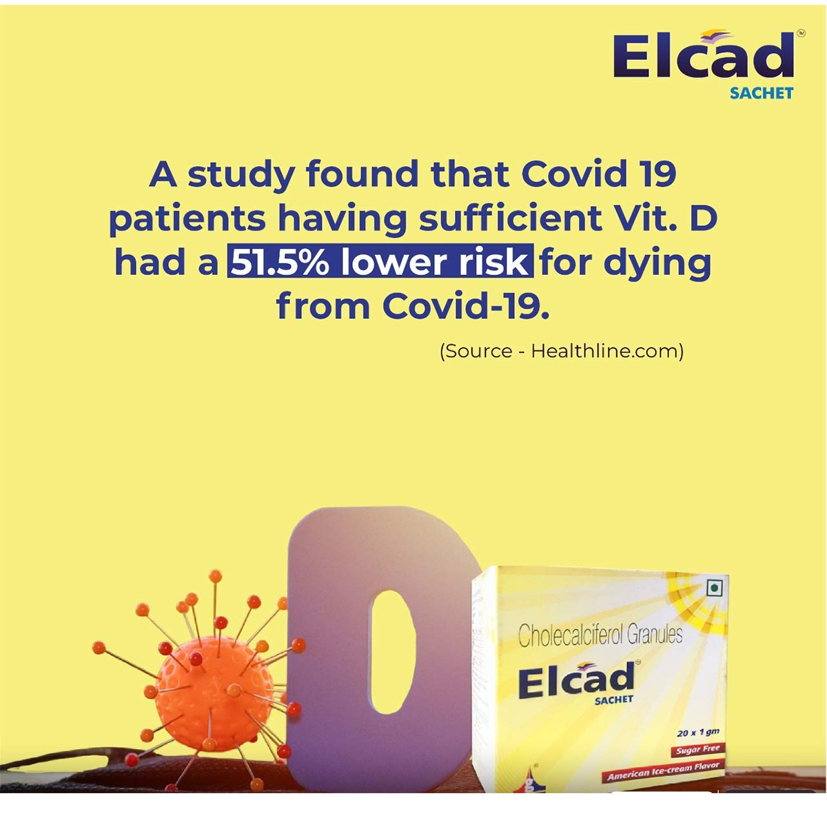 Elcad Sugar Free American Ice-Cream Sachet 1 gm, Pack of 1 POWDER Elcad Sugar Free American Ice-Cream Sachet 1 gm, Pack of 1 POWDER
