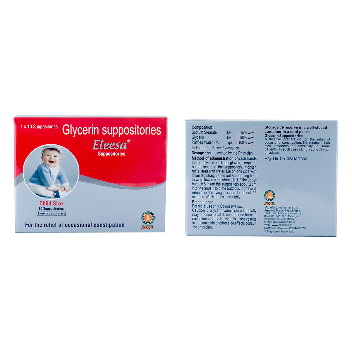 Eleesa Child Suppositories 10's, Pack of 10 Eleesa Child Suppositories 10's, Pack of 10