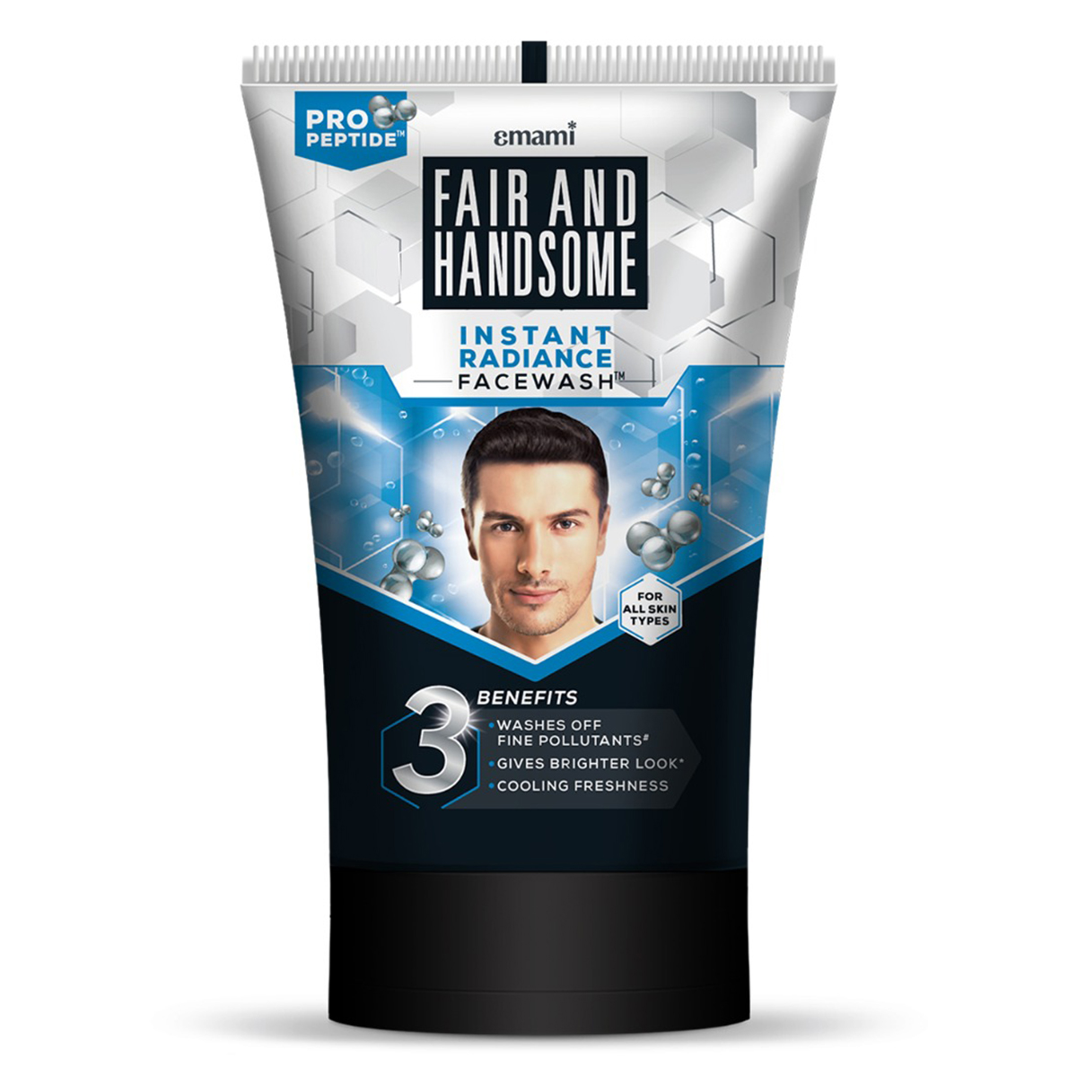 Fair and Handsome Instant Radiance Face Wash 100 gm | Deeply Cleanses Fine Pollutants | Give Brighter Skin With Cooling Freshness | For Men | For All Skin Type, Pack of 1 Fair and Handsome Instant Radiance Face Wash 100 gm | Deeply Cleanses Fine Pollutants | Give Brighter Skin With Cooling Freshness | For Men | For All Skin Type, Pack of 1