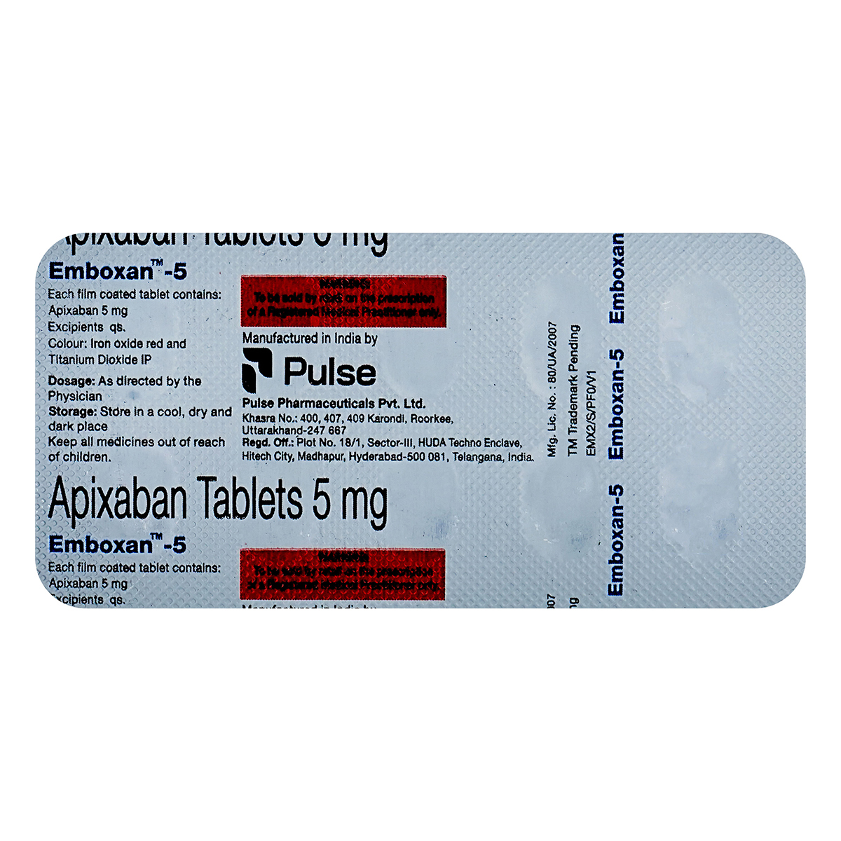 Emboxan-5 Tablet 10's, Pack of 10 TABLETS Emboxan-5 Tablet 10's, Pack of 10 TABLETS