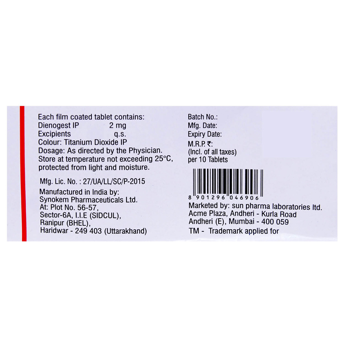 Emersa Tablet 10's, Pack of 10 TABLETS Emersa Tablet 10's, Pack of 10 TABLETS