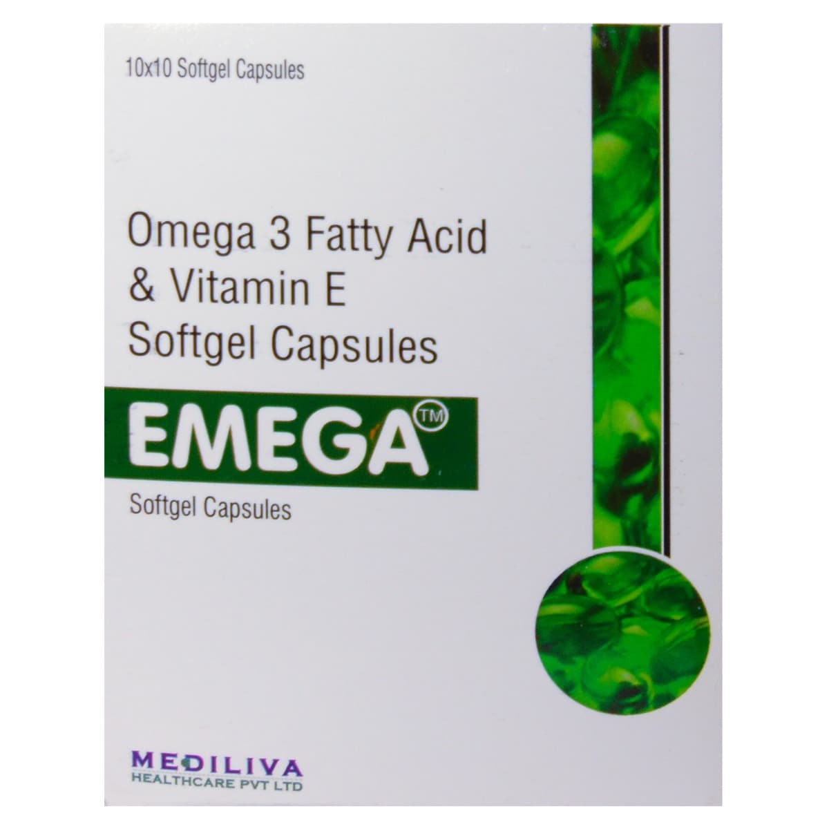 Emega Softgel Capsule 10's, Pack of 10 CAPSULES Emega Softgel Capsule 10's, Pack of 10 CAPSULES