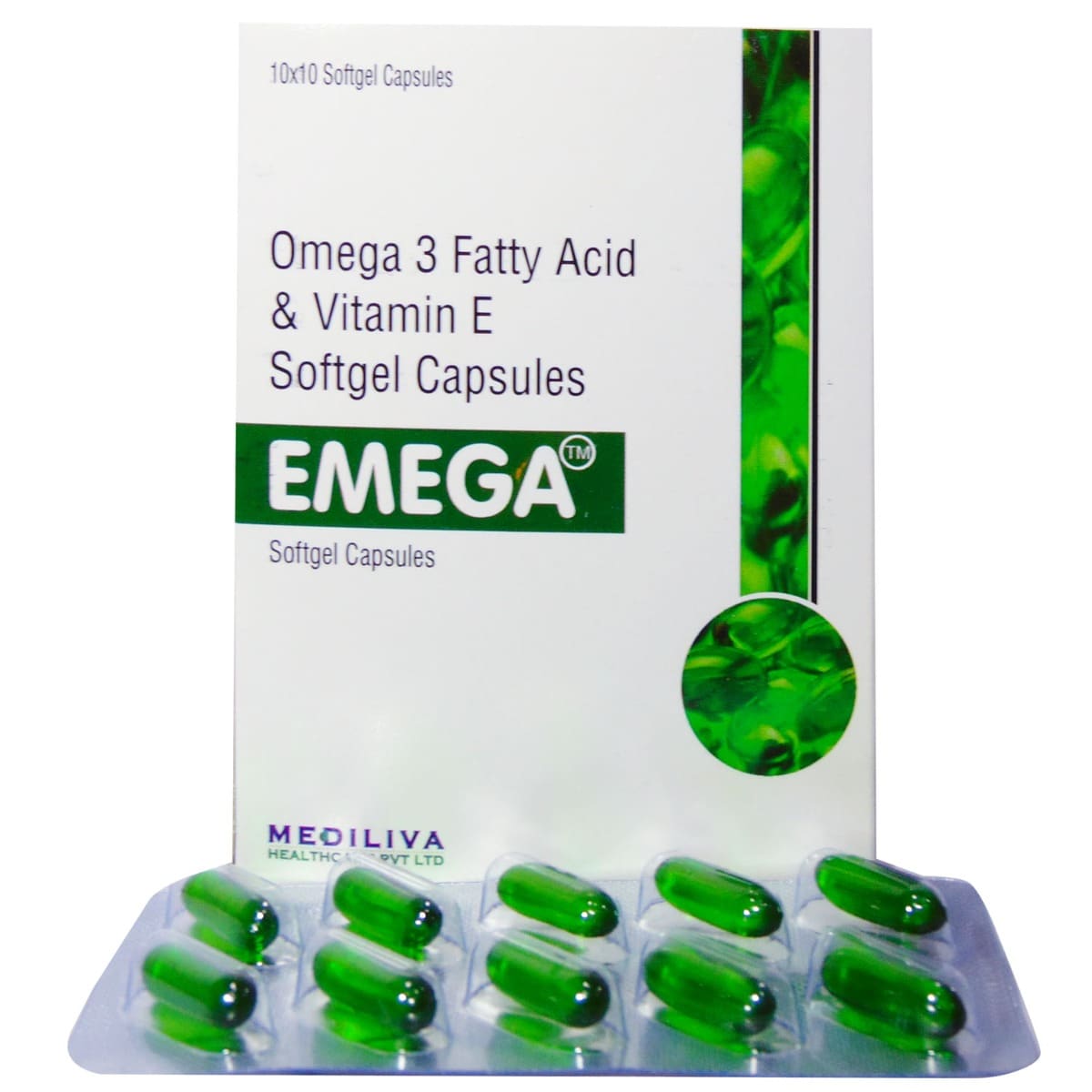 Emega Softgel Capsule 10's, Pack of 10 CAPSULES Emega Softgel Capsule 10's, Pack of 10 CAPSULES