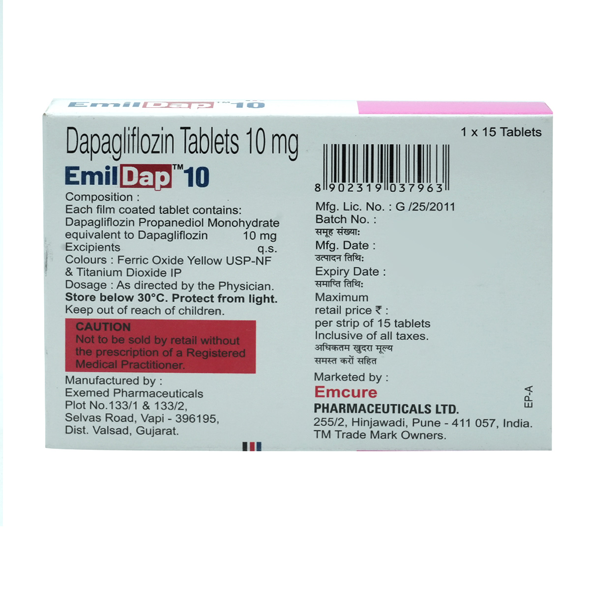 Emildap 10 Tablet 15's, Pack of 15 TABLETS Emildap 10 Tablet 15's, Pack of 15 TABLETS