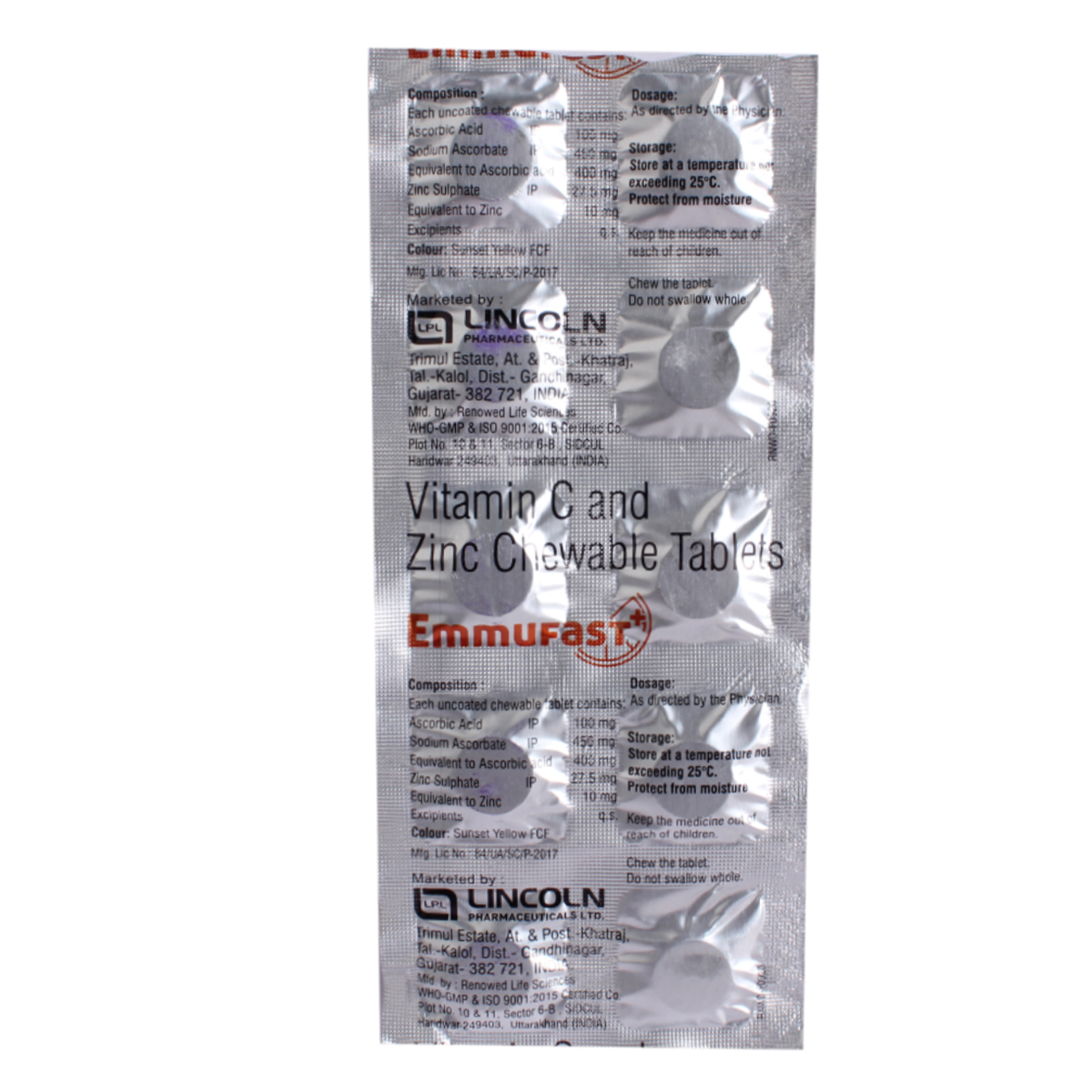 Emmufast Plus Chewable Tablet 10's, Pack of 10 TabletS Emmufast Plus Chewable Tablet 10's, Pack of 10 TabletS