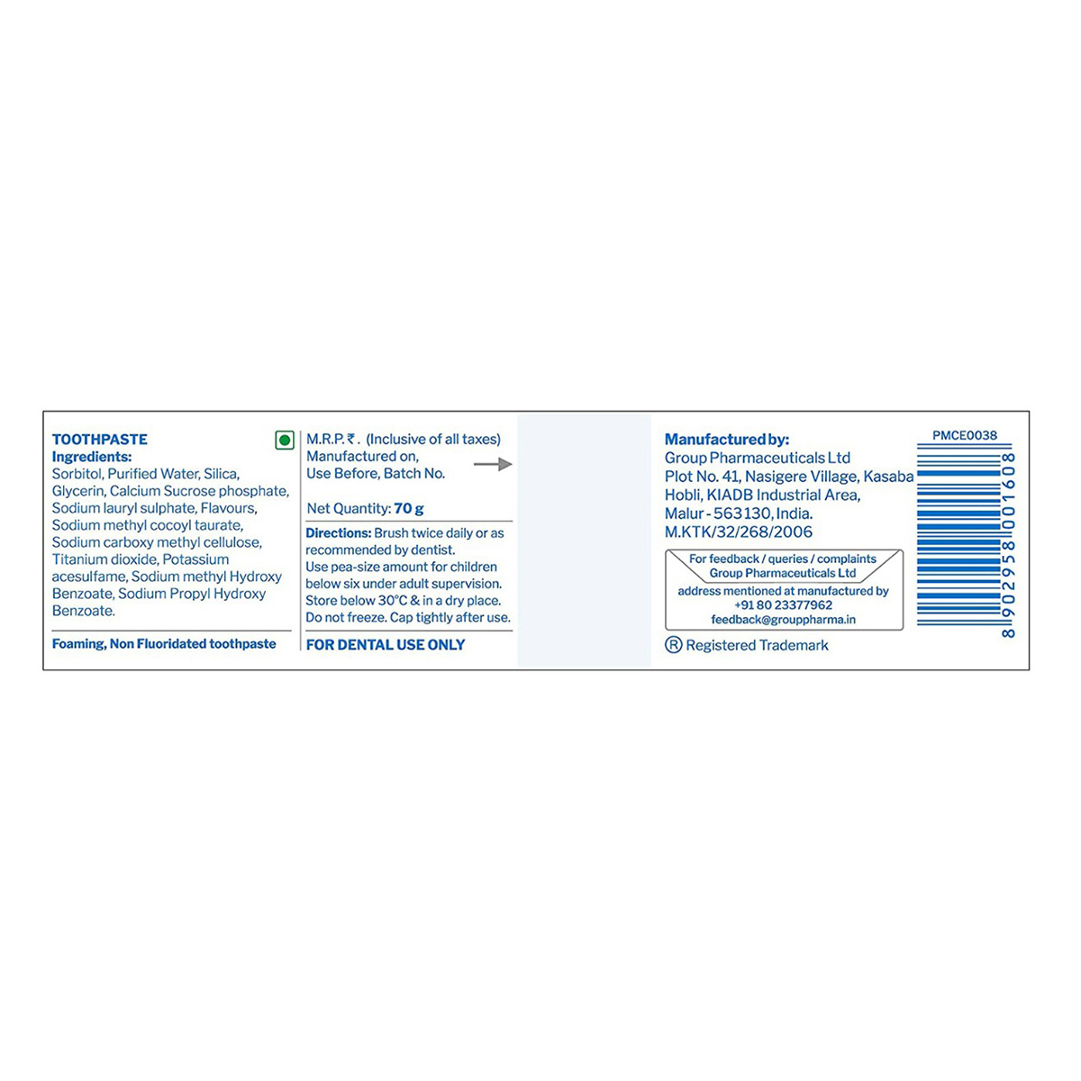 Enafix Toothpaste, 70 gm, Pack of 1 Enafix Toothpaste, 70 gm, Pack of 1