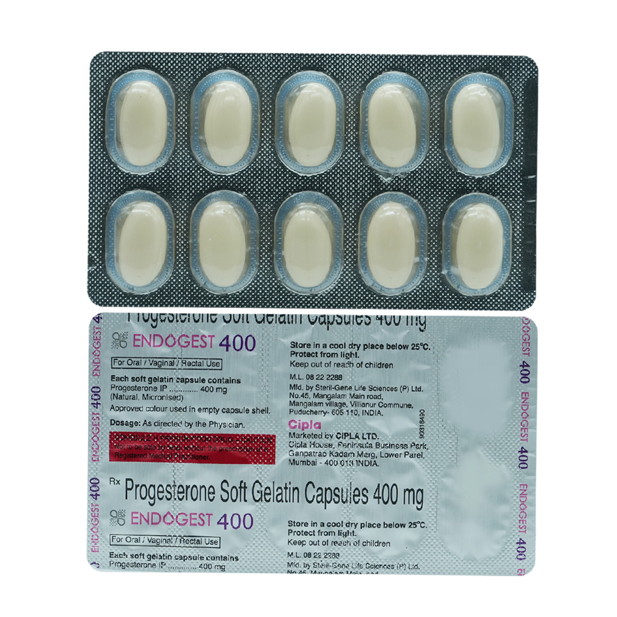 Endogest 400 Capsule 10's, Pack of 10 CapsuleS Endogest 400 Capsule 10's, Pack of 10 CapsuleS