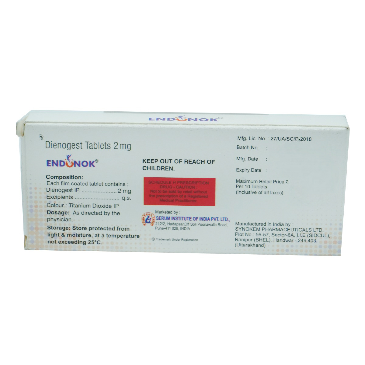 Endonok Tablet 10's, Pack of 10 TabletS Endonok Tablet 10's, Pack of 10 TabletS