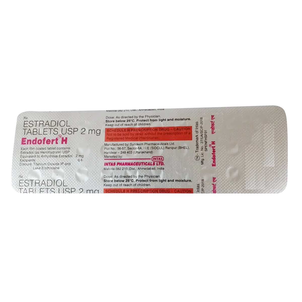 Buy Endofert H 2 Tablet 28's Online
