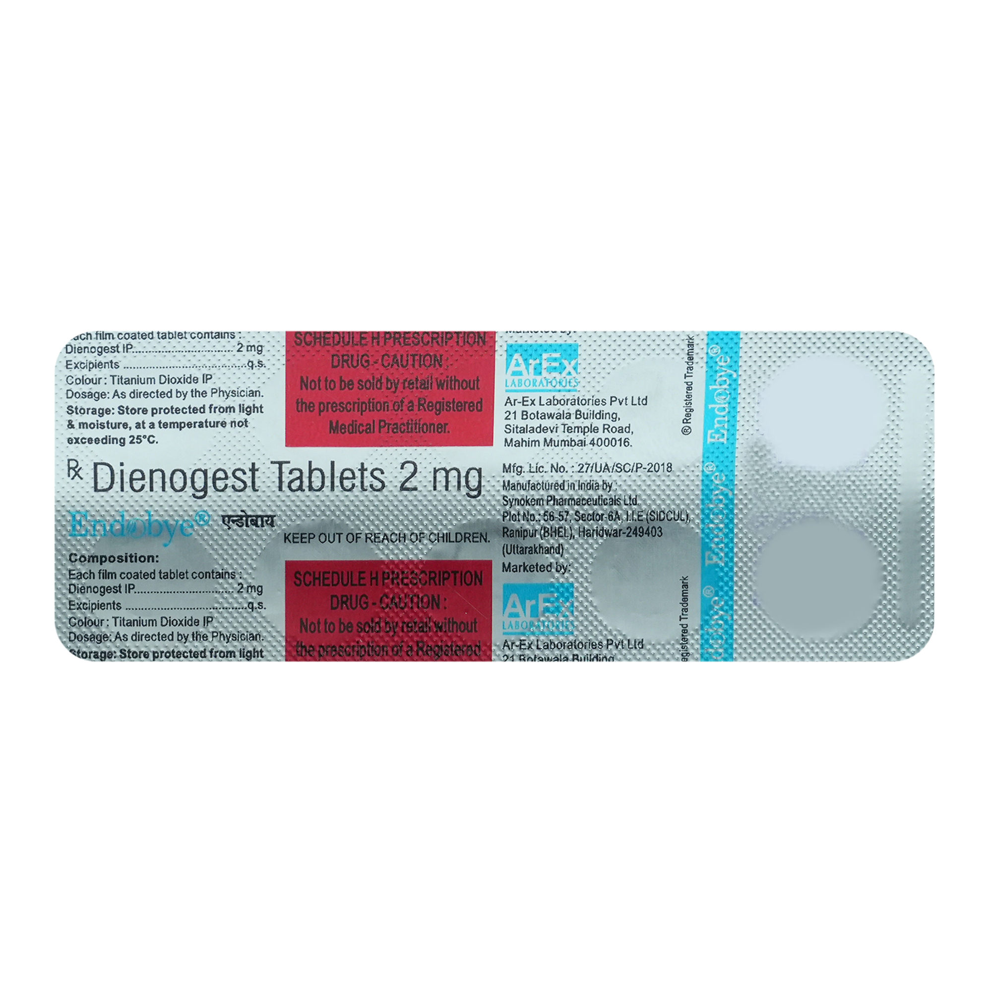 Endobye 2 mg Tablet 10's, Pack of 10 TABLETS Endobye 2 mg Tablet 10's, Pack of 10 TABLETS
