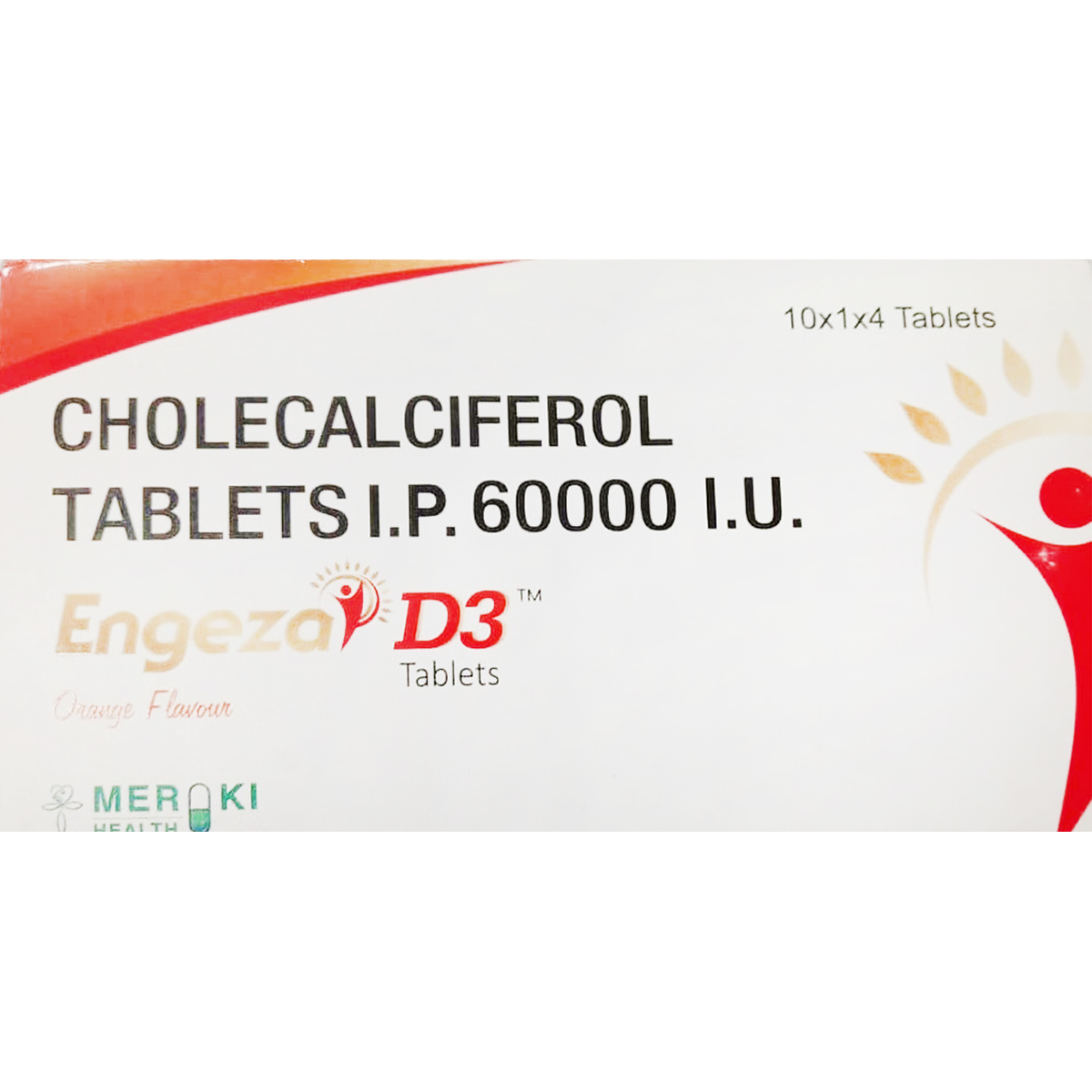 Engeza D3 60K Orange Chewable Tablet 4's, Pack of 4 Engeza D3 60K Orange Chewable Tablet 4's, Pack of 4