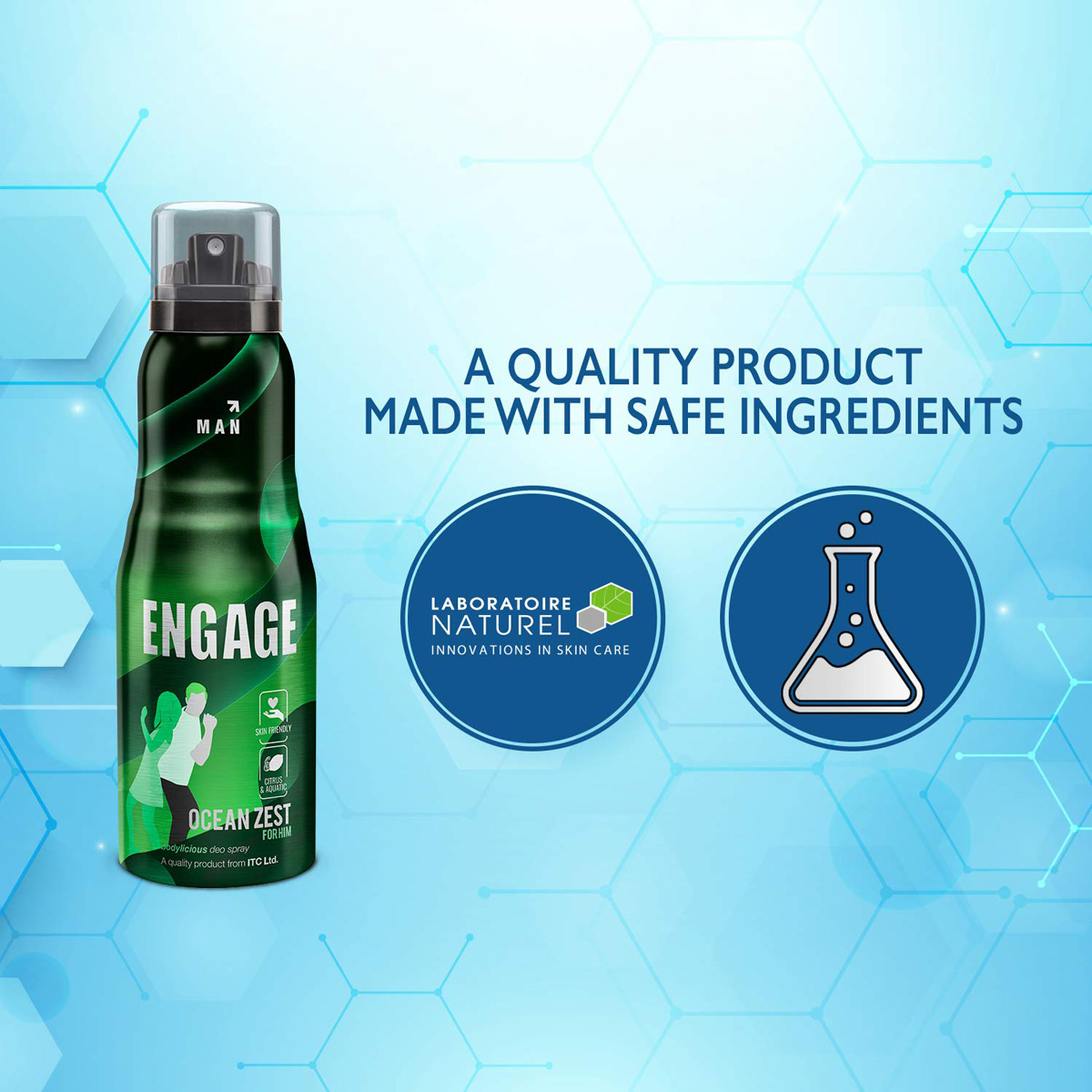 Engage Ocean Zest Bodylicious Deo Spray for Men, 150 ml, Pack of 1 Engage Ocean Zest Bodylicious Deo Spray for Men, 150 ml, Pack of 1