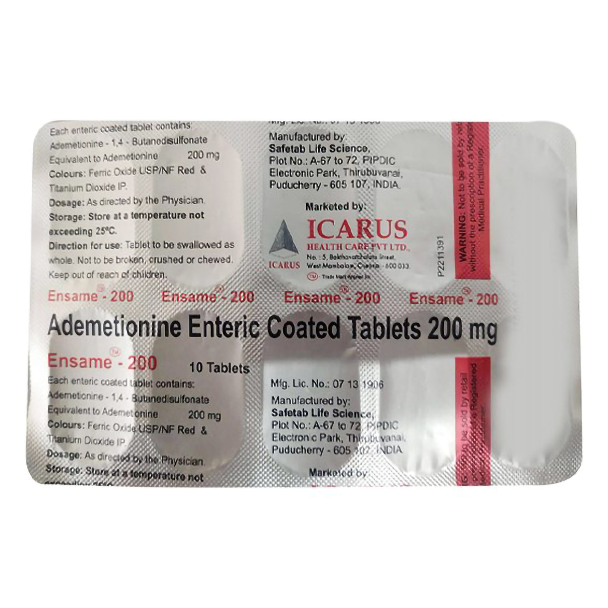 Buy Ensame 200mg Tablet 10's Online