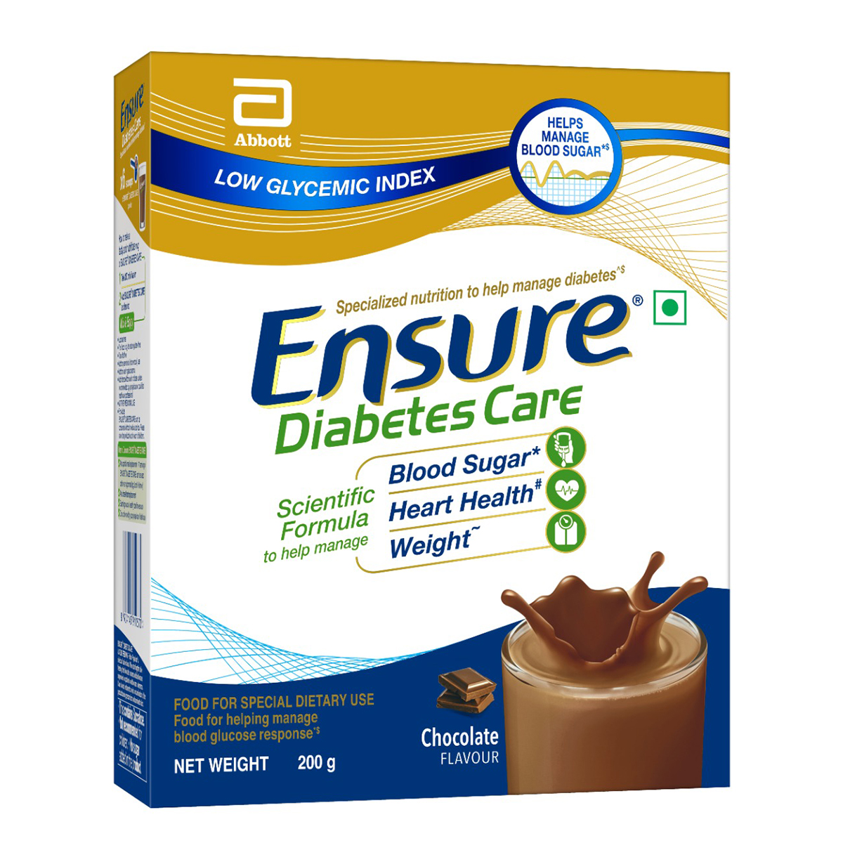 Ensure Diabetes Care Chocolate Flavour Powder for Adults, 200, Pack of 1 Ensure Diabetes Care Chocolate Flavour Powder for Adults, 200, Pack of 1