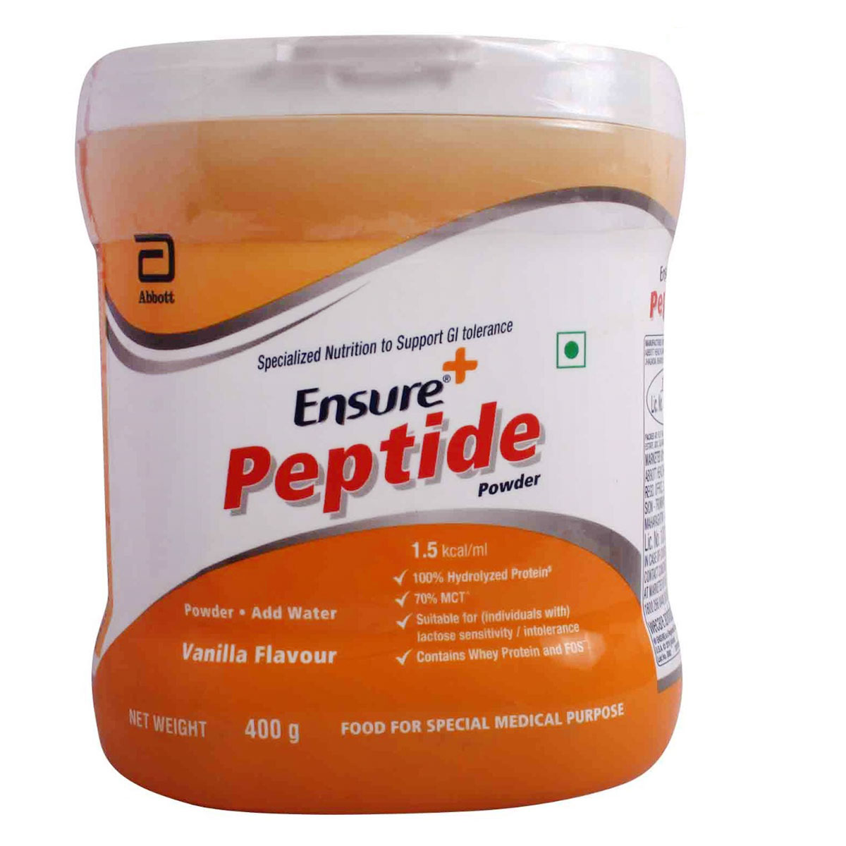 Ensure Plus Peptide Vanilla Flavour Powder, 400 gm, Pack of 1 Ensure Plus Peptide Vanilla Flavour Powder, 400 gm, Pack of 1