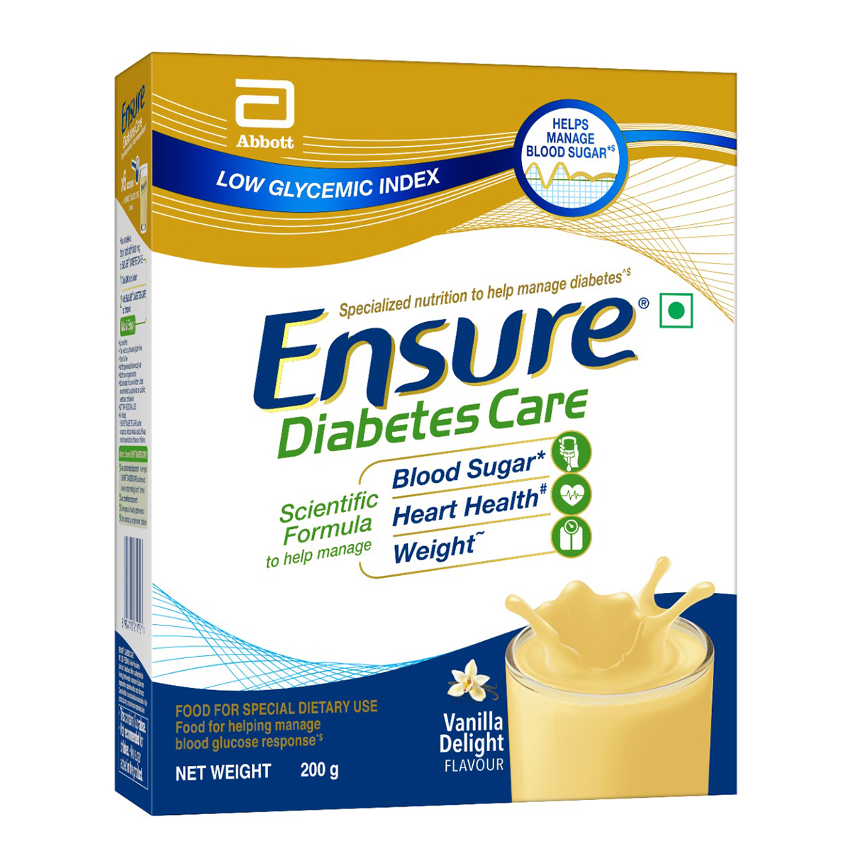 Ensure Diabetes Care Vanilla Delight Flavour Powder for Adults, 200 gm, Pack of 1