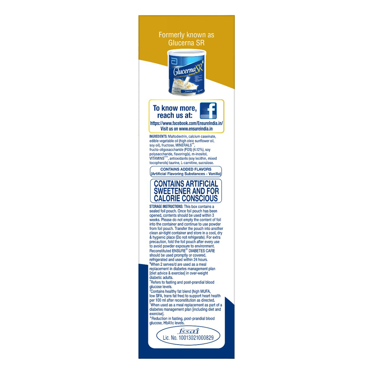 Ensure Diabetes Care Vanilla Delight Flavour Powder for Adults, 200 gm, Pack of 1 Ensure Diabetes Care Vanilla Delight Flavour Powder for Adults, 200 gm, Pack of 1