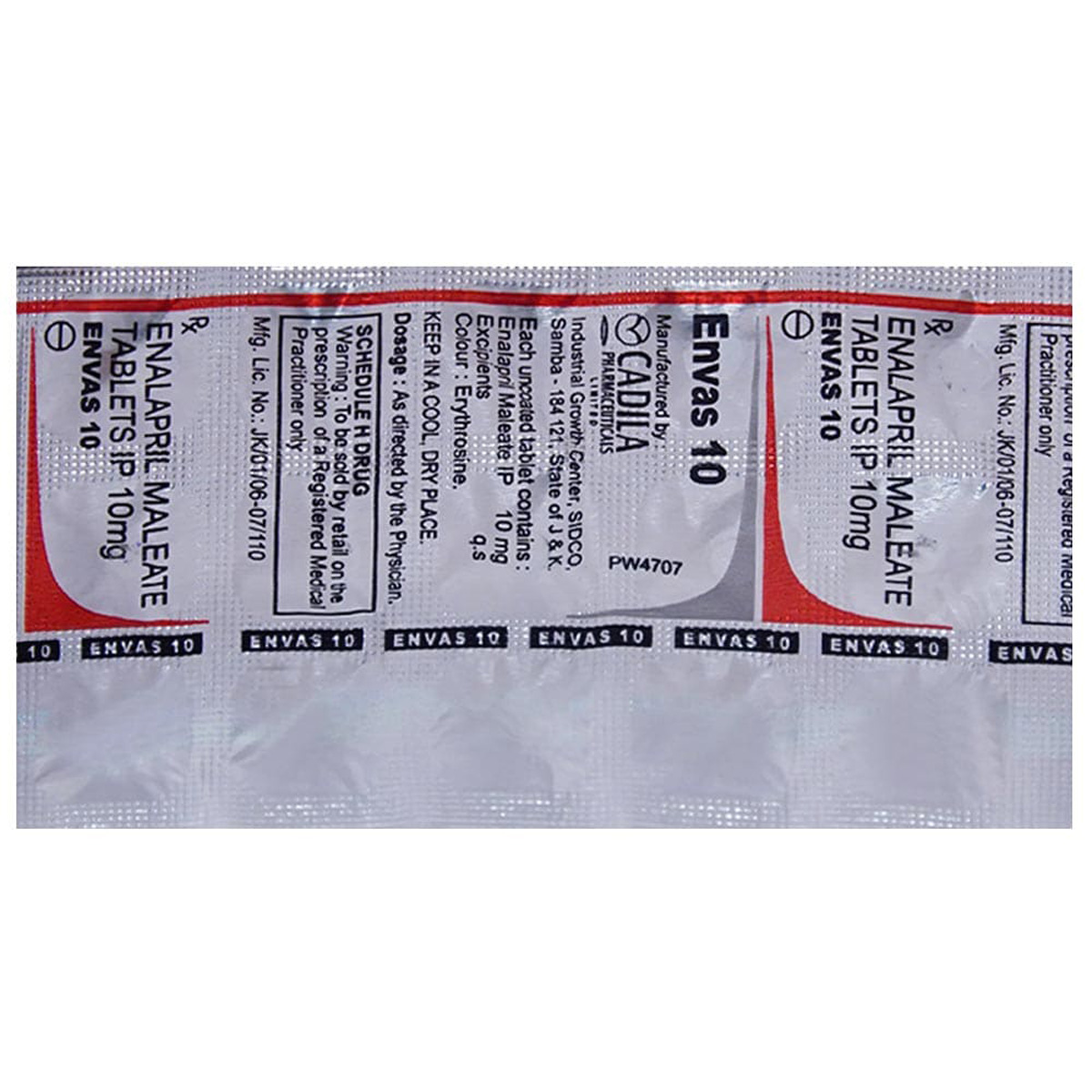 Envas 10 Tablet 15's, Pack of 15 TABLETS Envas 10 Tablet 15's, Pack of 15 TABLETS