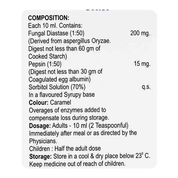 Enzoblend Syrup 200 ml, Pack of 1 SYRUP Enzoblend Syrup 200 ml, Pack of 1 SYRUP