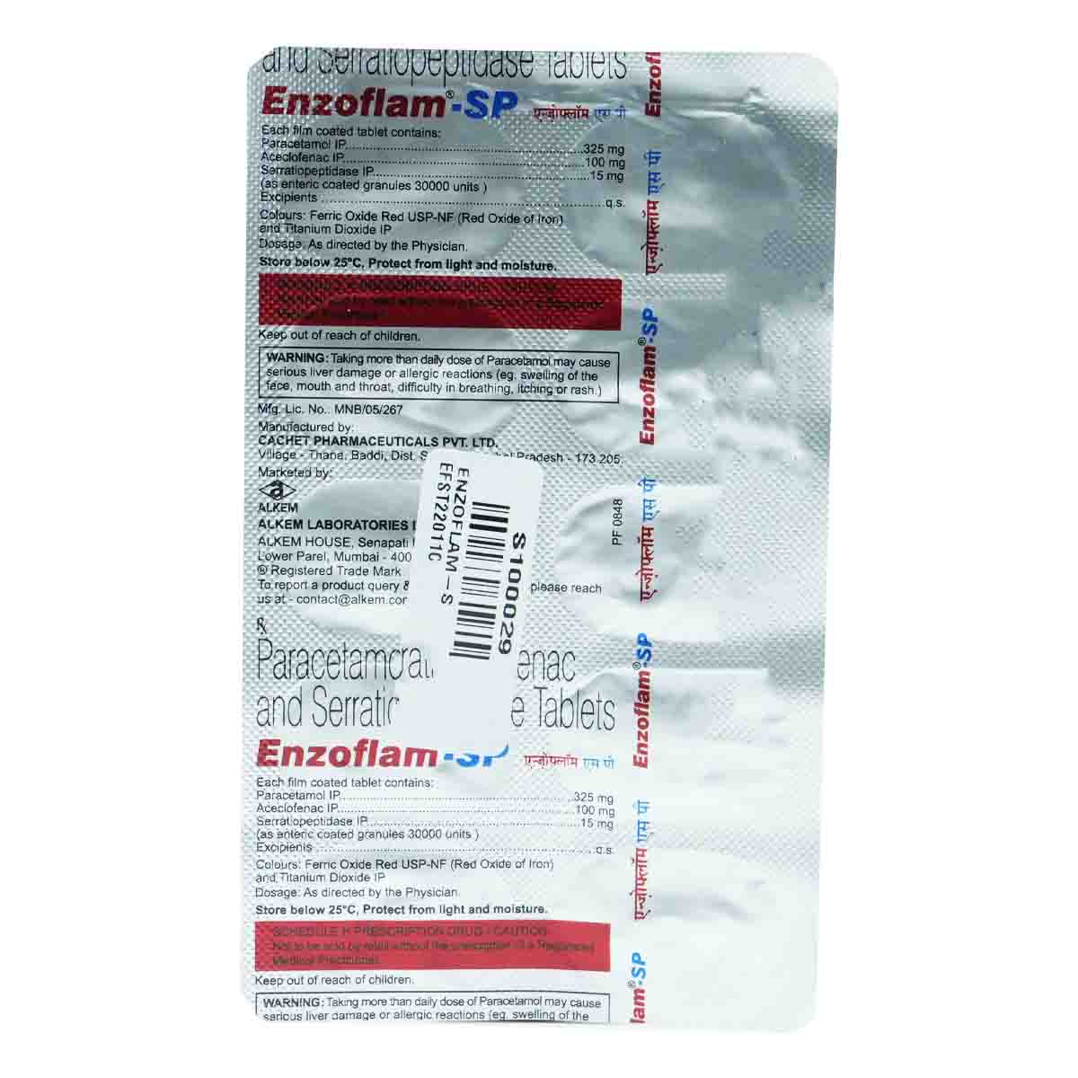 Enzoflam-SP Tablet 10's, Pack of 10 TABLETS Enzoflam-SP Tablet 10's, Pack of 10 TABLETS