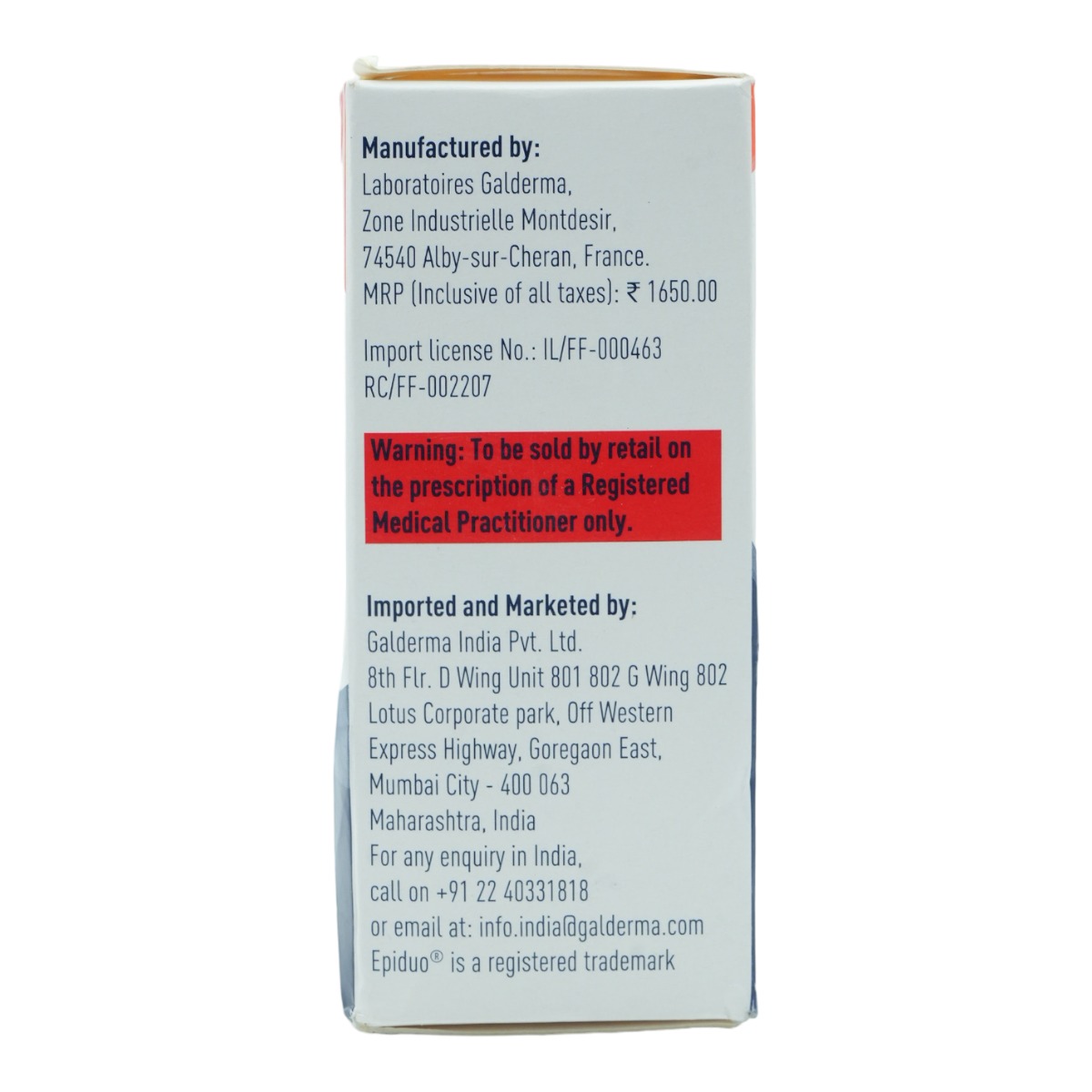 Epiduo Forte Gel 30 gm, Pack of 1 GEL Epiduo Forte Gel 30 gm, Pack of 1 GEL