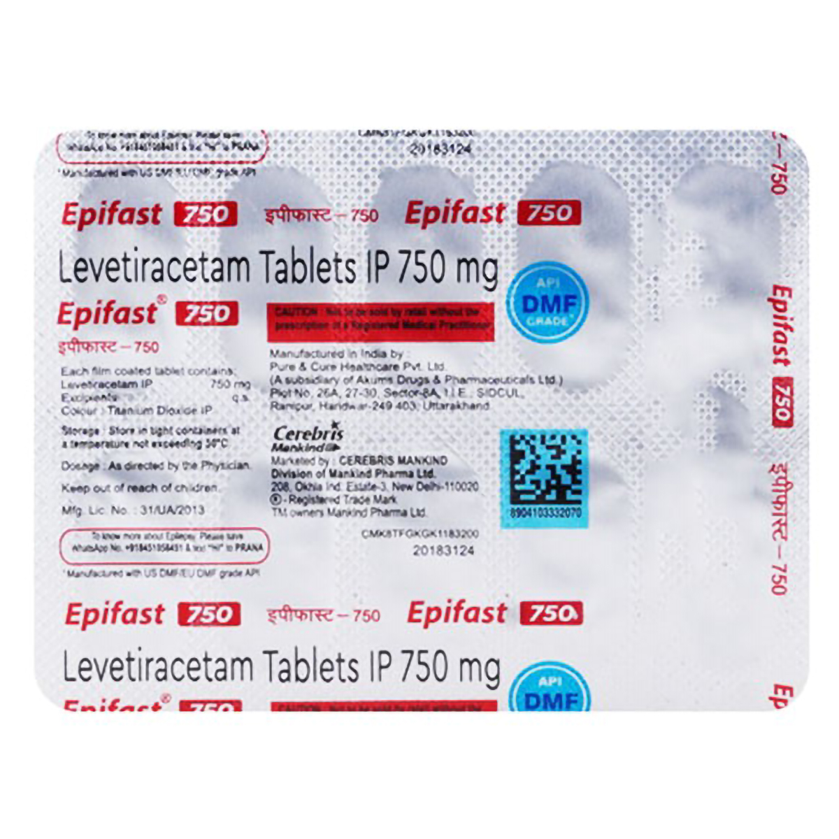 Epifast 750 Tablet 10's, Pack of 10 TabletS Epifast 750 Tablet 10's, Pack of 10 TabletS