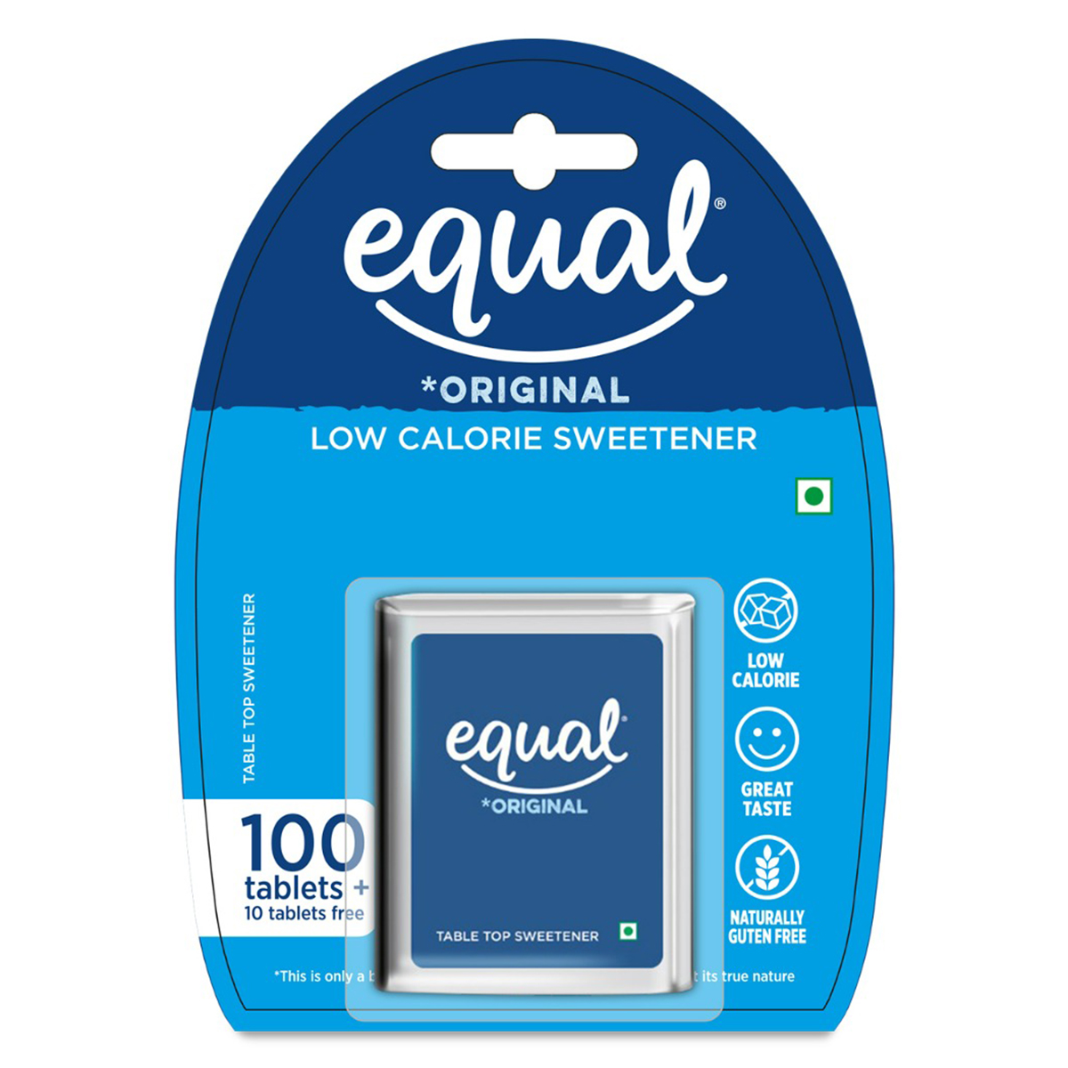 Equal Original Low Calorie Sweetener, 100 Tablets (Free 10 Tablets), Pack of 1 Equal Original Low Calorie Sweetener, 100 Tablets (Free 10 Tablets), Pack of 1