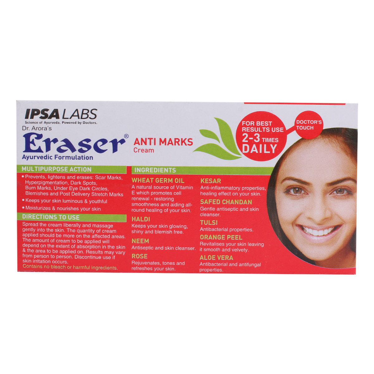Eraser Ayurvedic Anti Marks Cream 25 gm | Wheat Germ Oil, Haldi, Neem, Rose Kesar | Lightens Dark Spots, Blemishes, Marks, Hyperpigmentation & Post Delievery Stretch Marks, Pack of 1 Eraser Ayurvedic Anti Marks Cream 25 gm | Wheat Germ Oil, Haldi, Neem, Rose Kesar | Lightens Dark Spots, Blemishes, Marks, Hyperpigmentation & Post Delievery Stretch Marks, Pack of 1